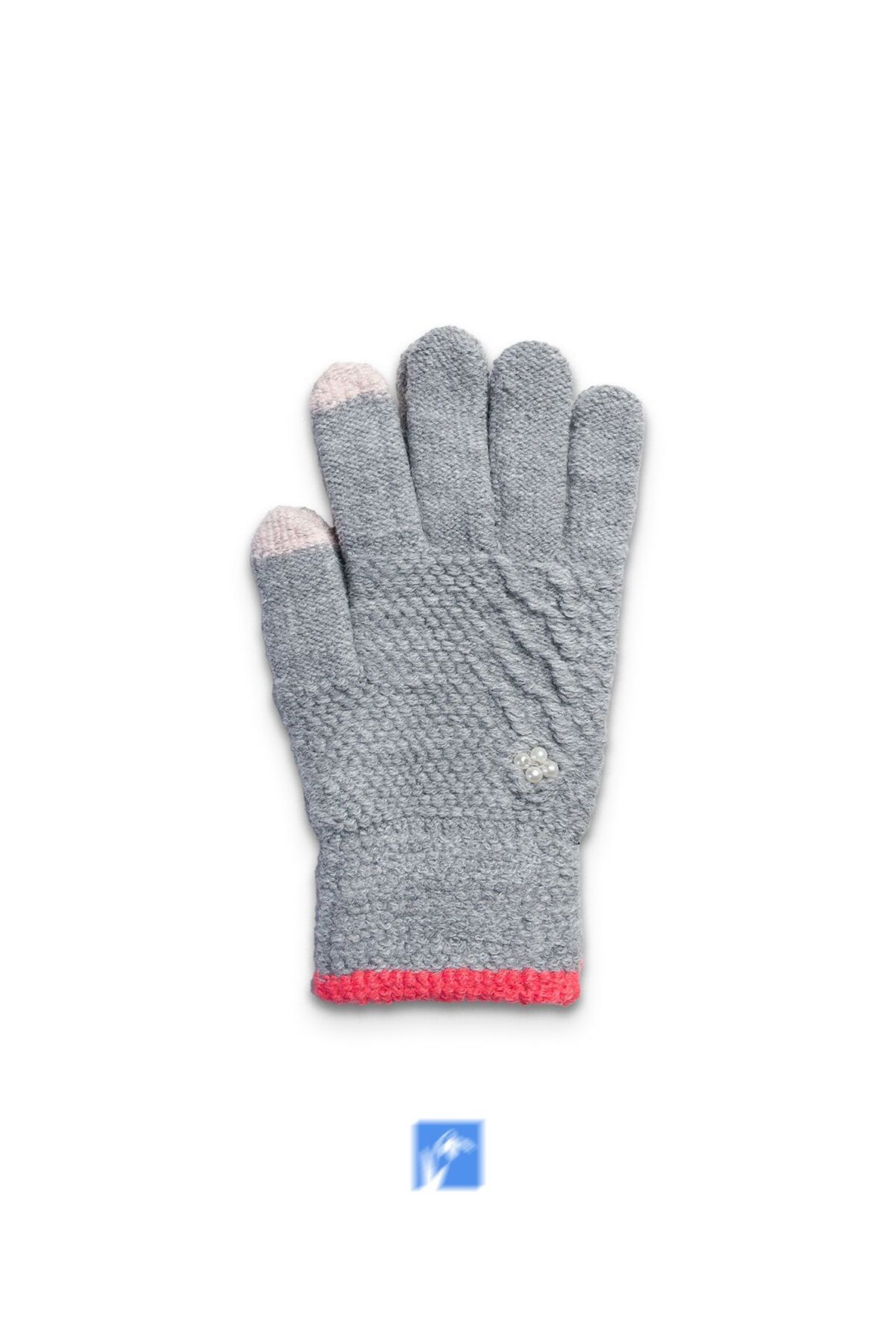 Kardelen Butik Denizli-Autumn and Winter Warm Double Layer Pearl Stone Thick Gloves Touch Screen Ski Gloves 1