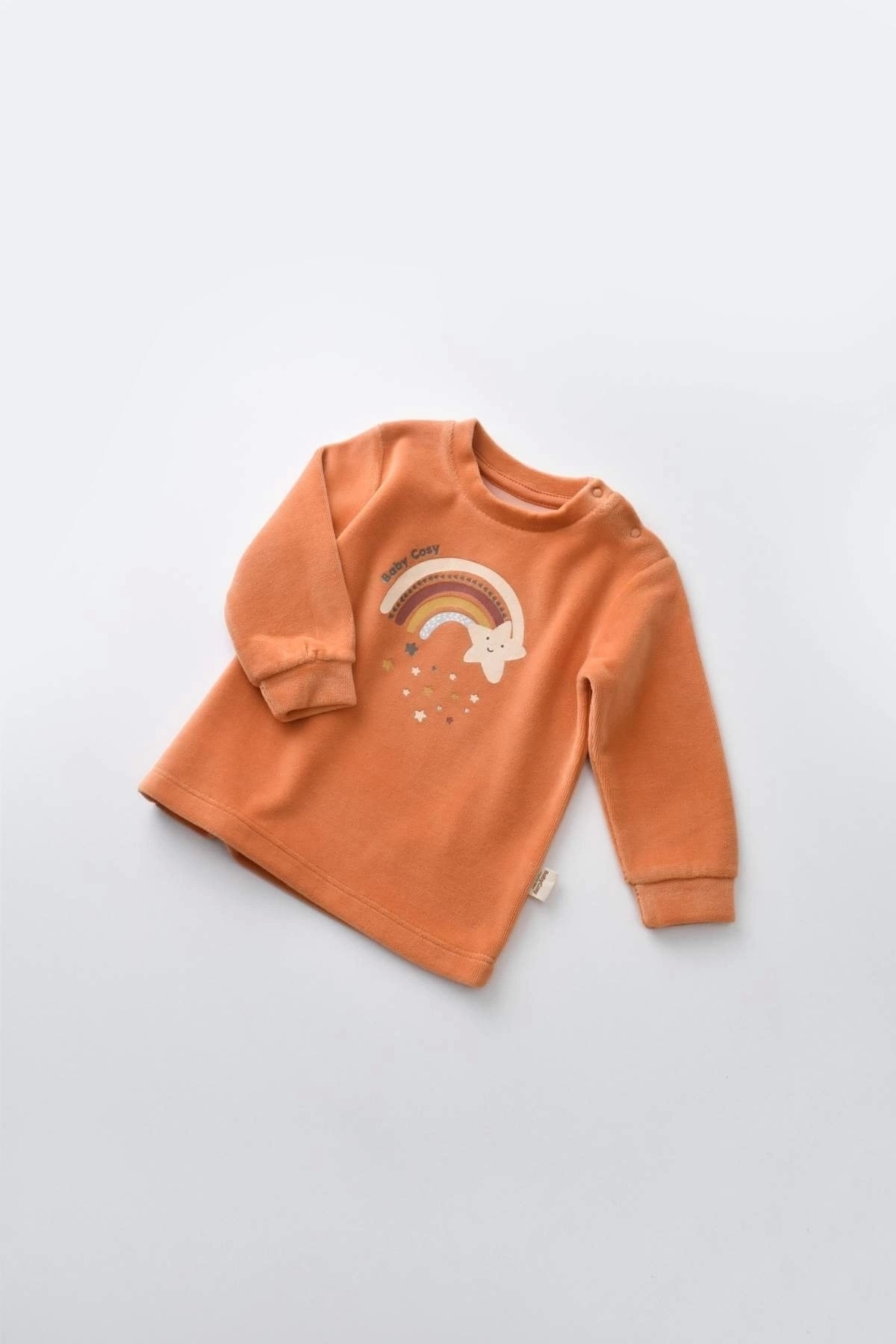 BabyCosy-Bebek Star Kadife Pantolon și Uzun Kollu Gömlek Takım, Bebek Ve Yenidoğan Serisi - Csyk6008 4