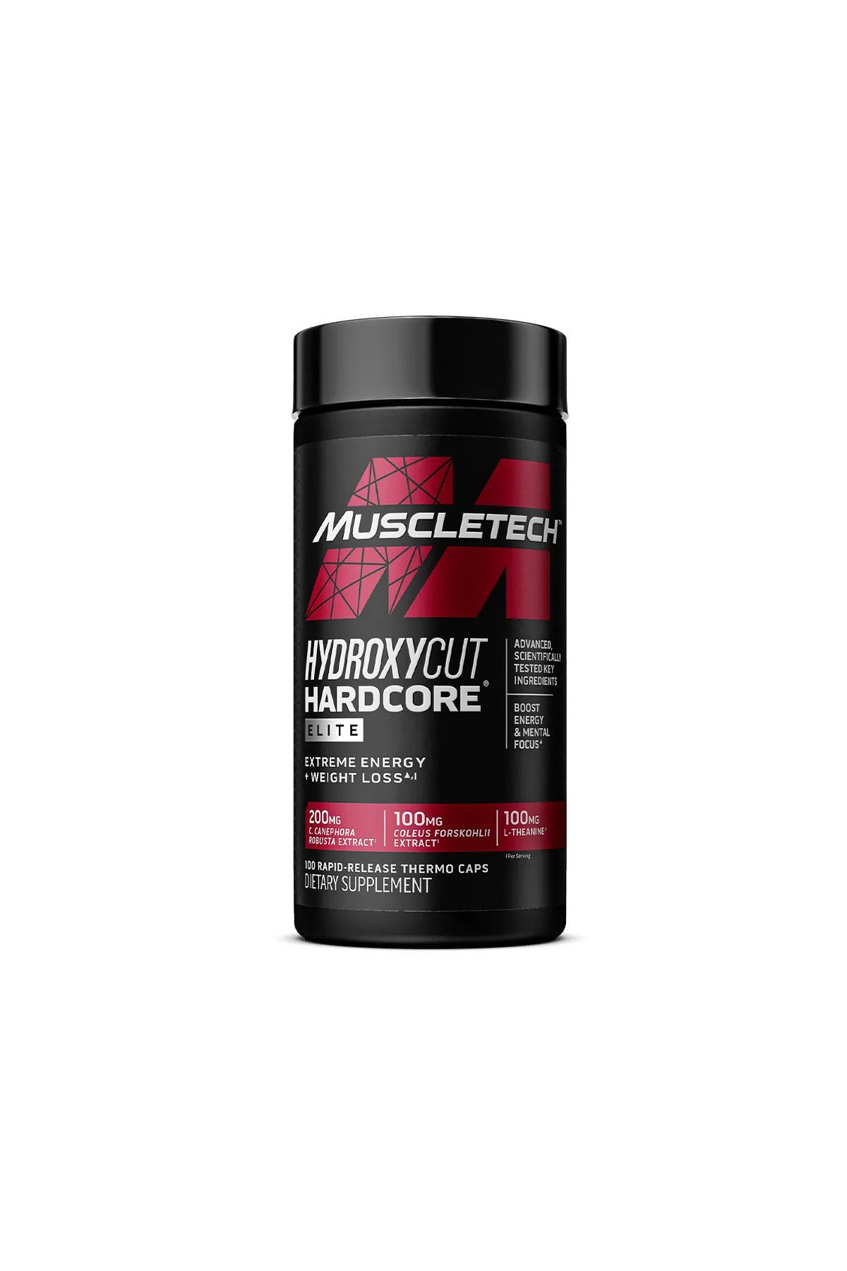 MUSCLETECH Hydroxycut Hardcore Fat burner Elite / 100 Caps ABD VERSİYON (CHECK KODLU)