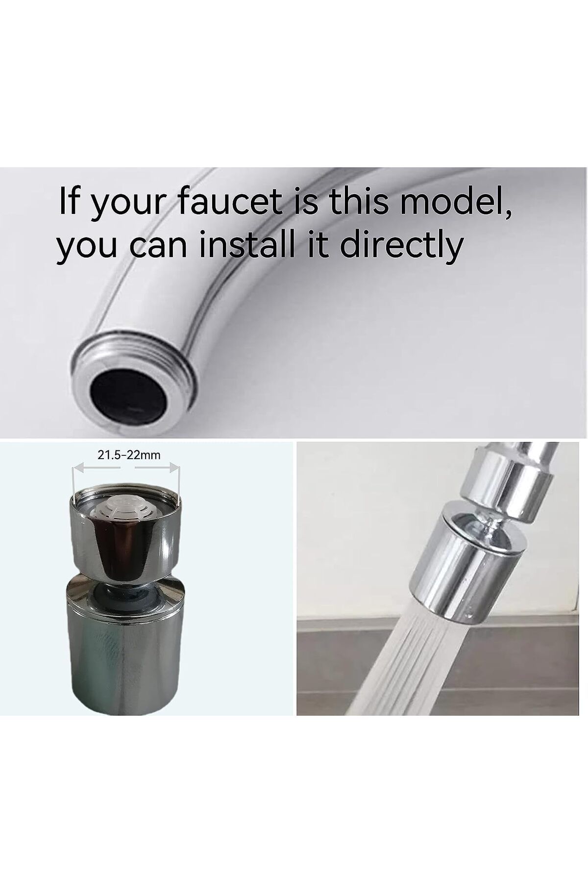 Arabest-Faucet Aerator,Kitchen Bathroom Rotatable Faucet Nozzle Aerator,Faucet Extender 6