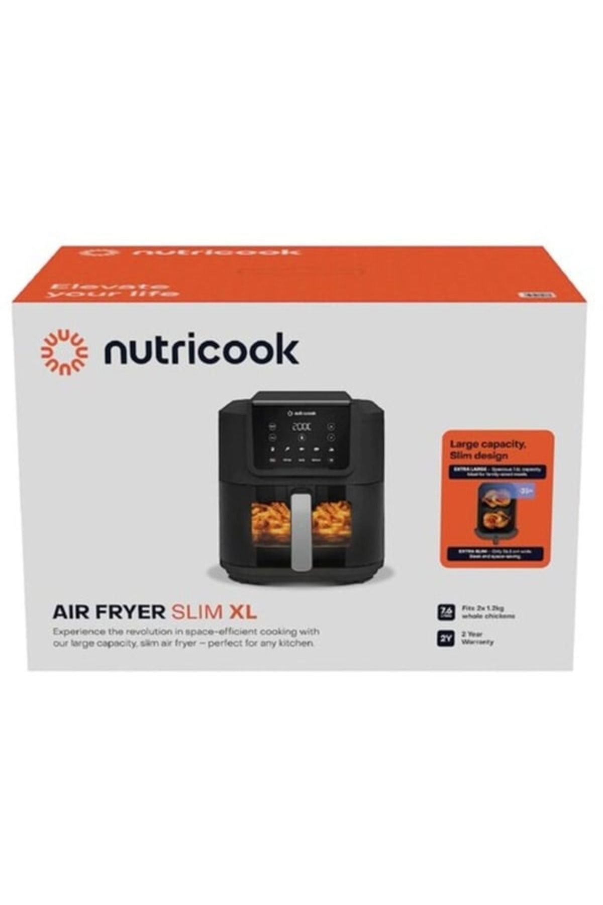 Nutricook-1700 watt air fryer, 7.6L air fryer basket, cooking tray, user guide 2