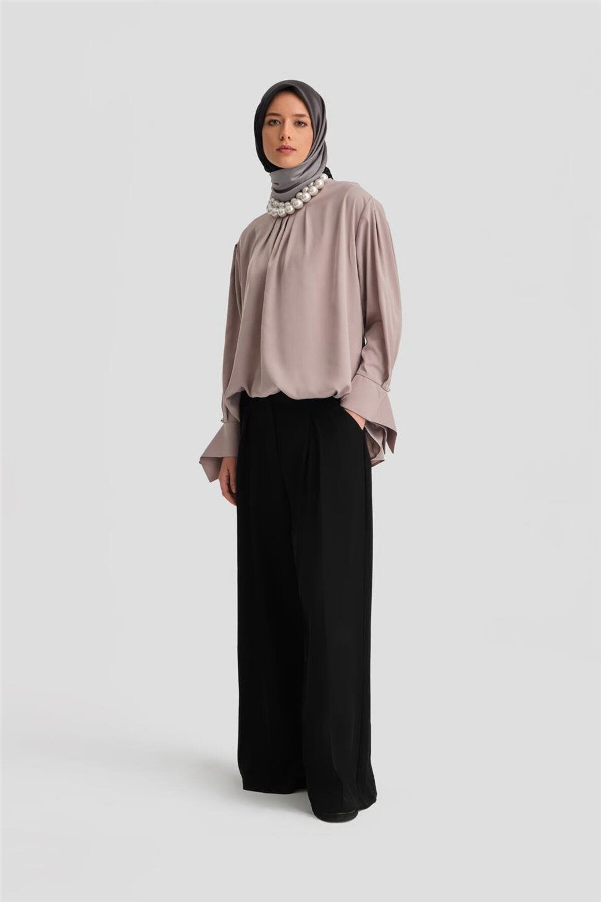 بلوز کاف کمربند 24k3612 Mink Armine