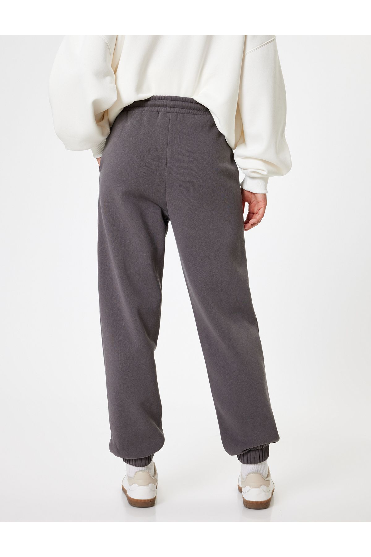 Koton-Raised Jogger Sweatpants with Laced Waist and Pockets Standard Waist Comfortable Fit 4