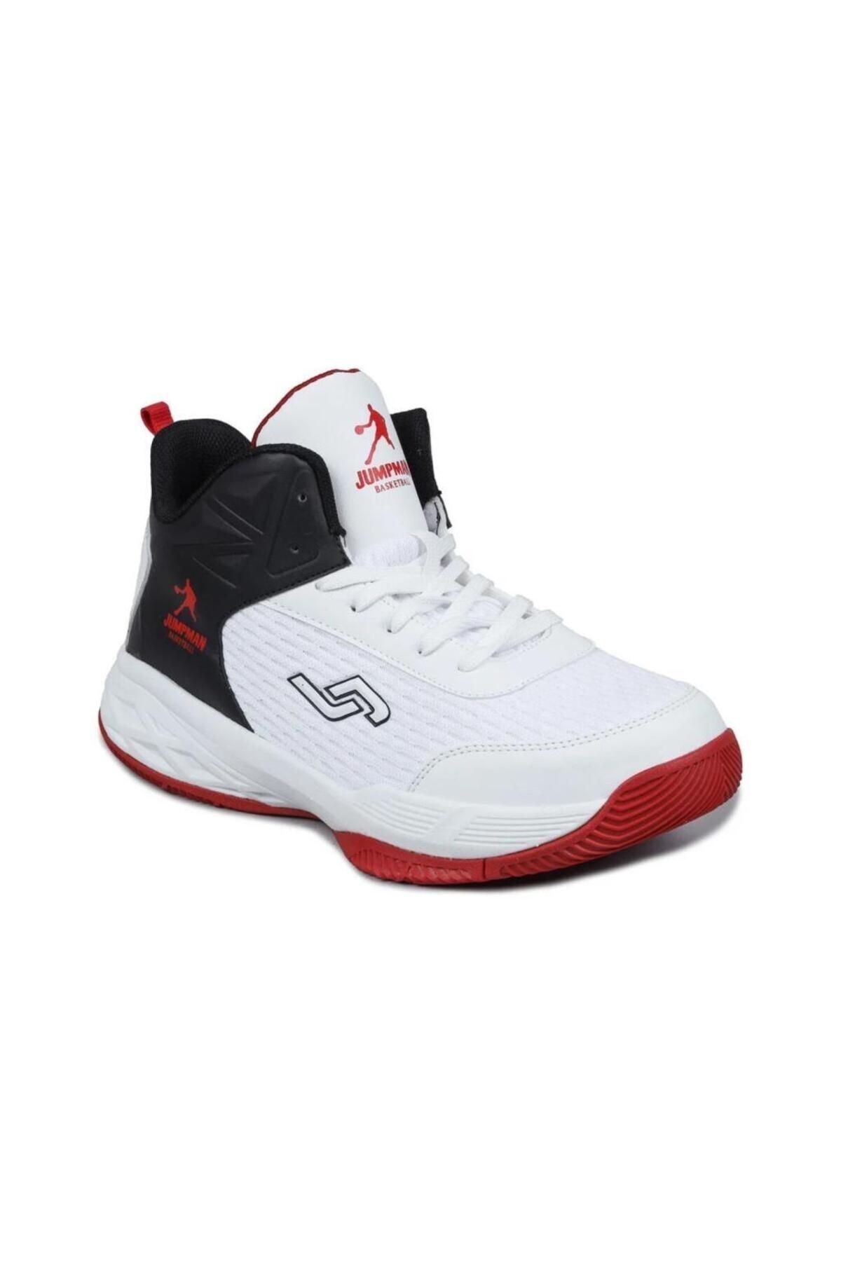 Jump Comfort Taban Bağcıklı Basketbol Ayakkabısı Beyaz-turuncu-siyah