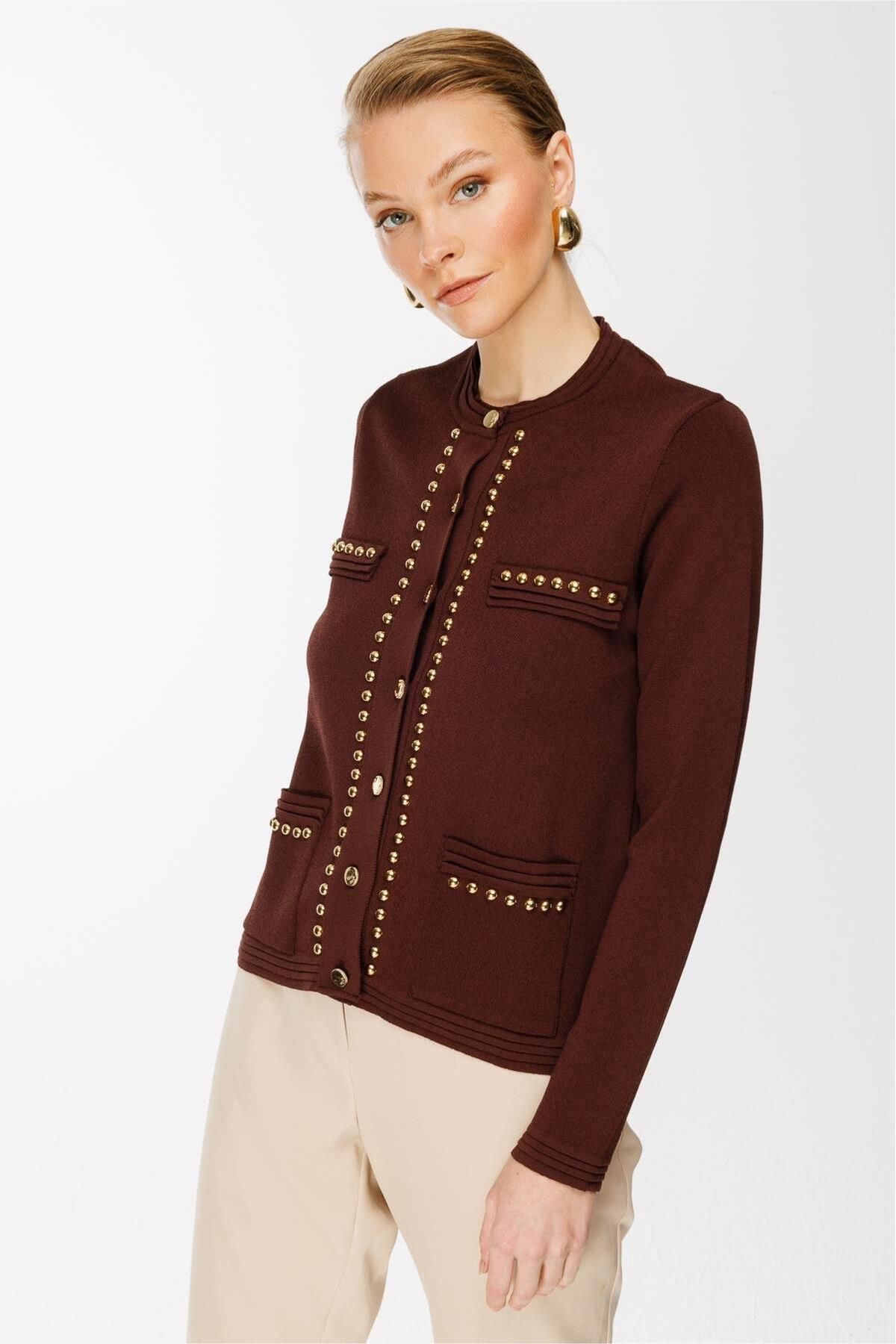 Ghisa-Staple Detailed Knitwear Jacket 3