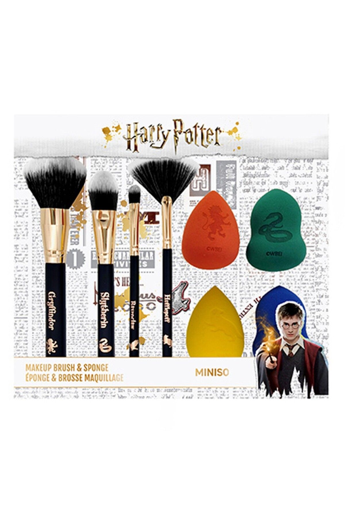 Miniso Harry Potter Lisanslı Makyaj Sünger/Fırça Seti