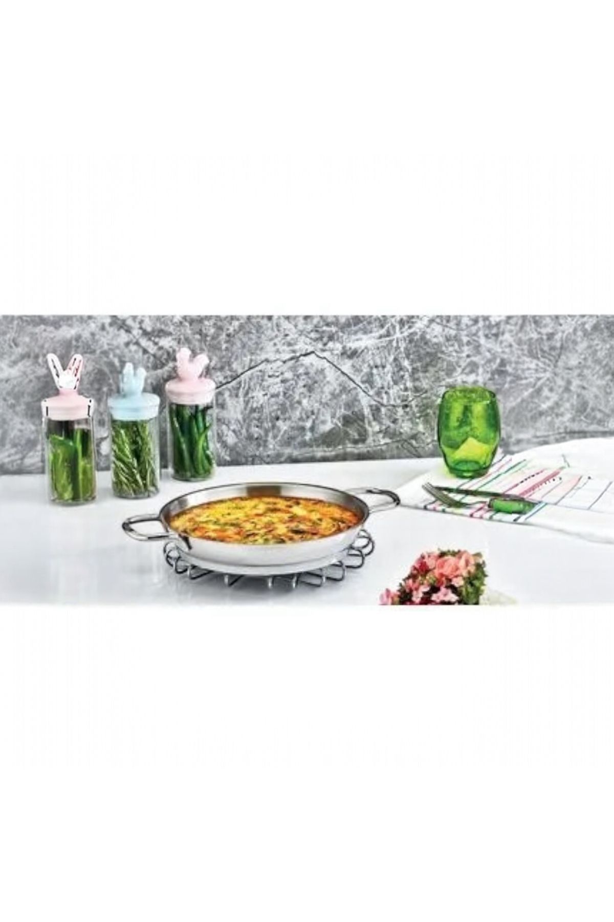 BELINA HOME Çelik Omlet Sahan 22 cm