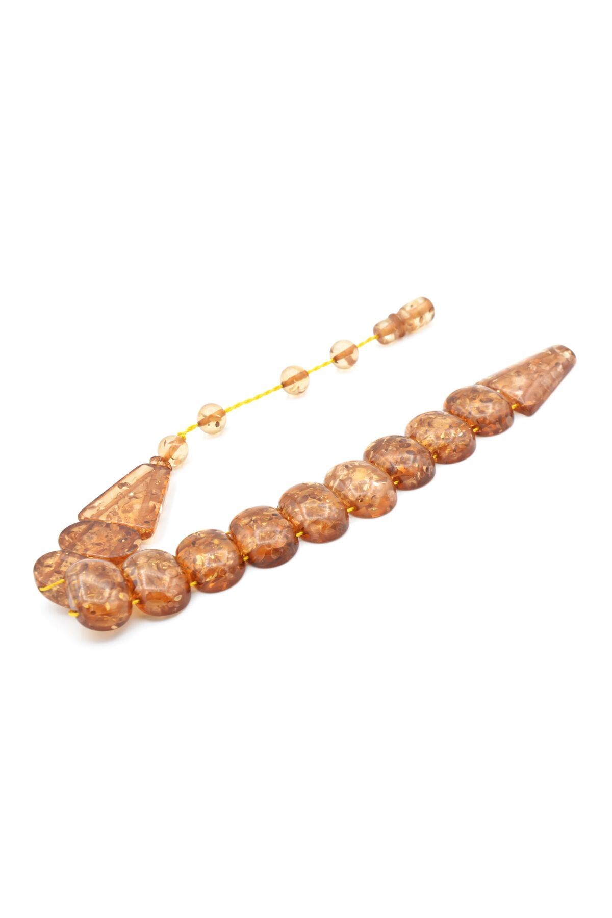 Murty99-Gold Color Powdered Amber Fish Rosary with System Moire Particles 4