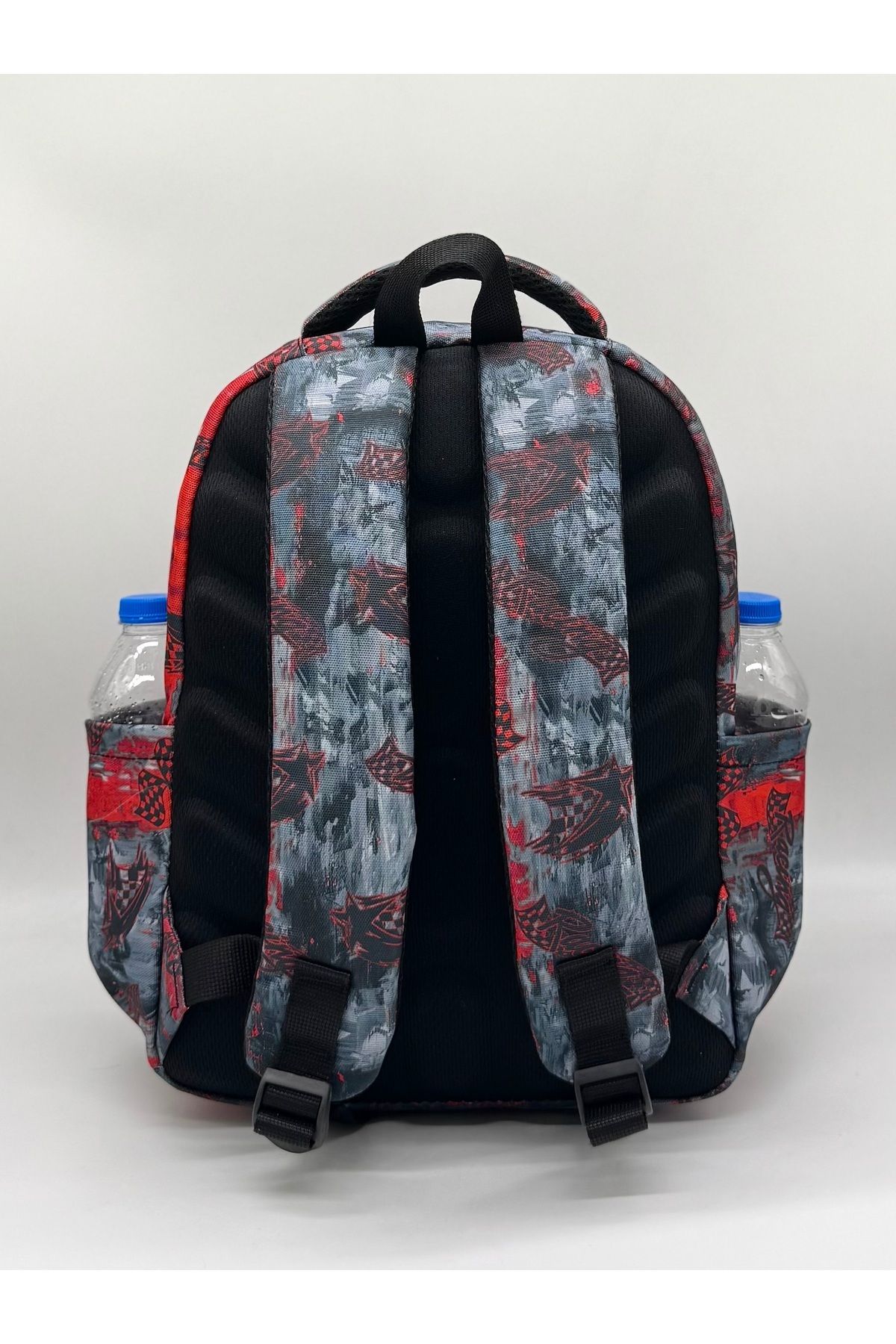 Bevitton-Red Trolley Printed Primary School Set of 3 Orthopedic Boys Primary School Backpack 4