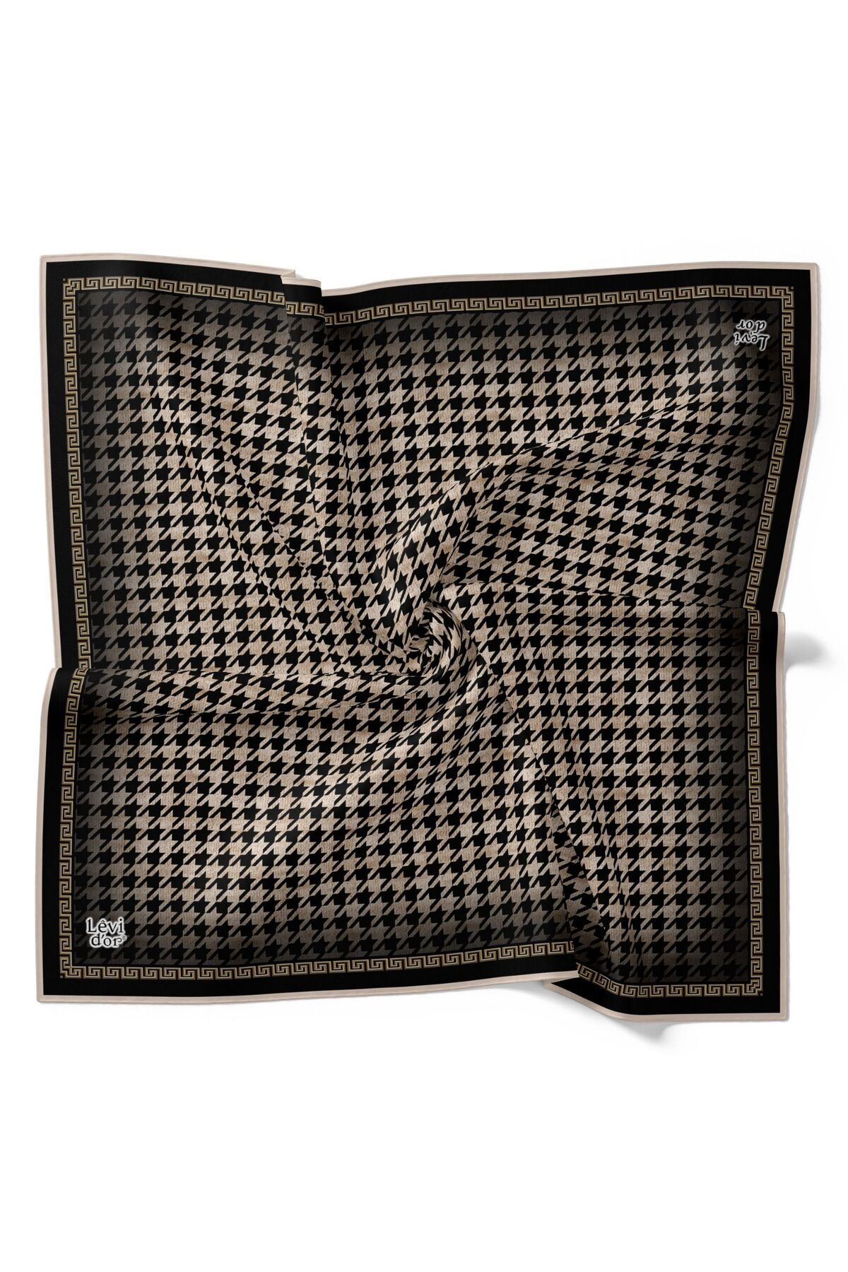 Levidor-Leopard Zebra Houndstooth Pattern Glittering Crystal Scarf 2