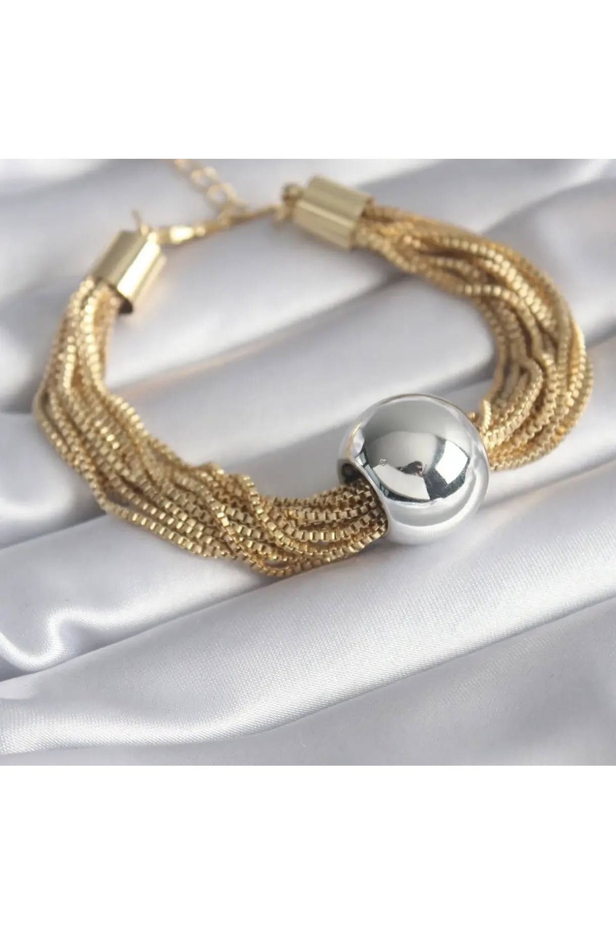 Sheez-Special Series Bulk Chain Ball Bracelet Gold Color 1