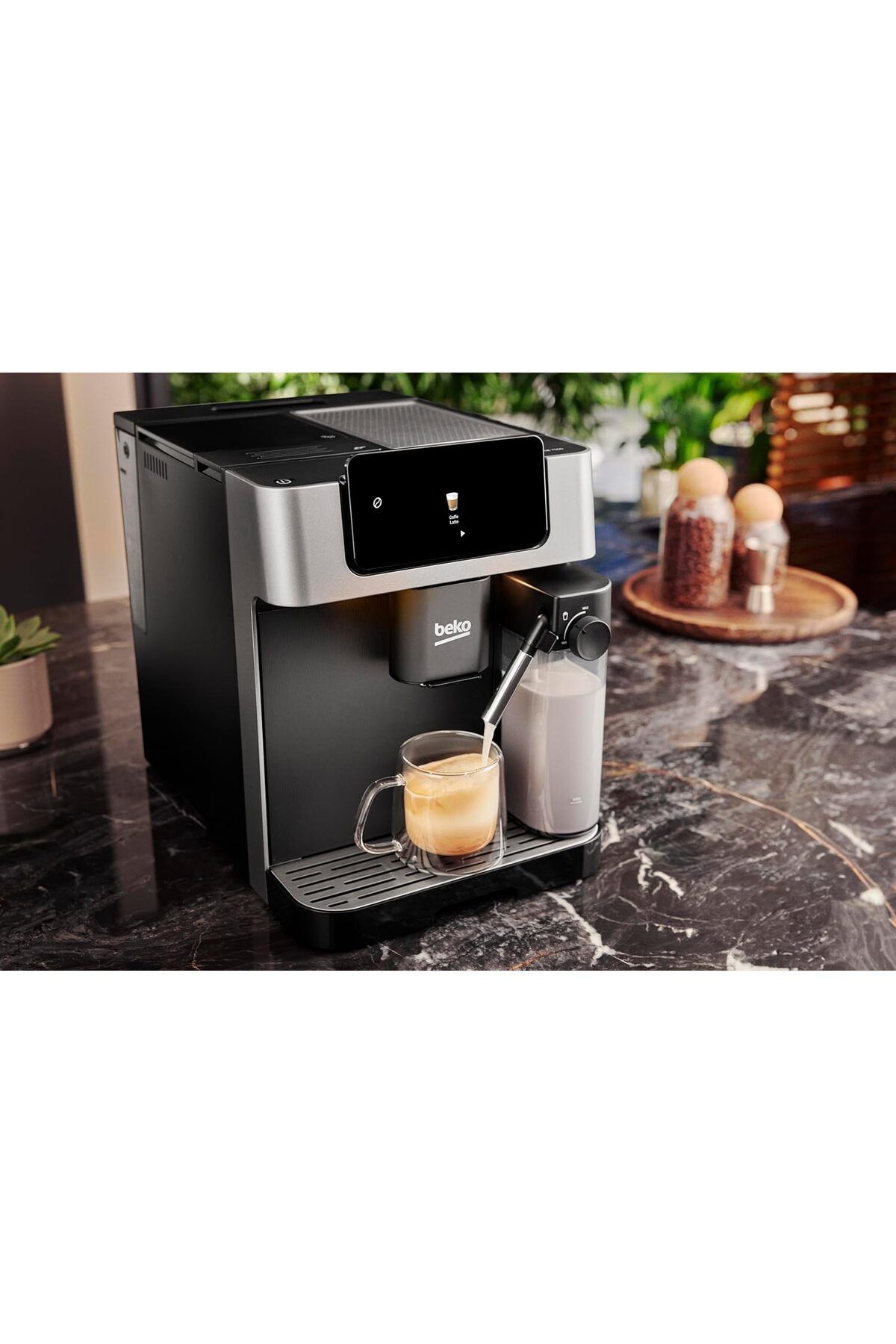 Beko-Automatic Bean-Cup Espresso coffee machine 19 Bar, LCD display, 2L tank, 2 Nozzles - CEG7304X 5