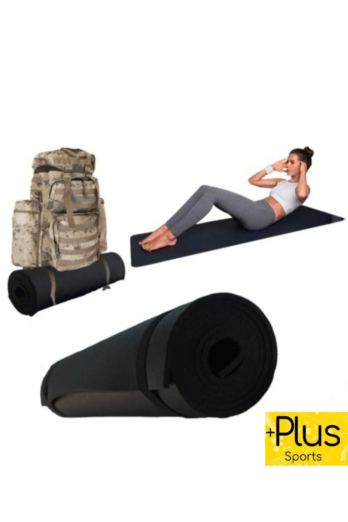 PLUSSPORT PLUS SPORT 7 MM PİLATES VE YOGA MATI SİYAH