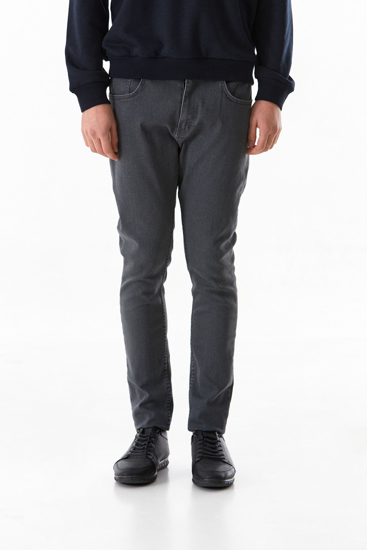 Fulla Moda-Pantaloni Jean drepti cu fermoar 6