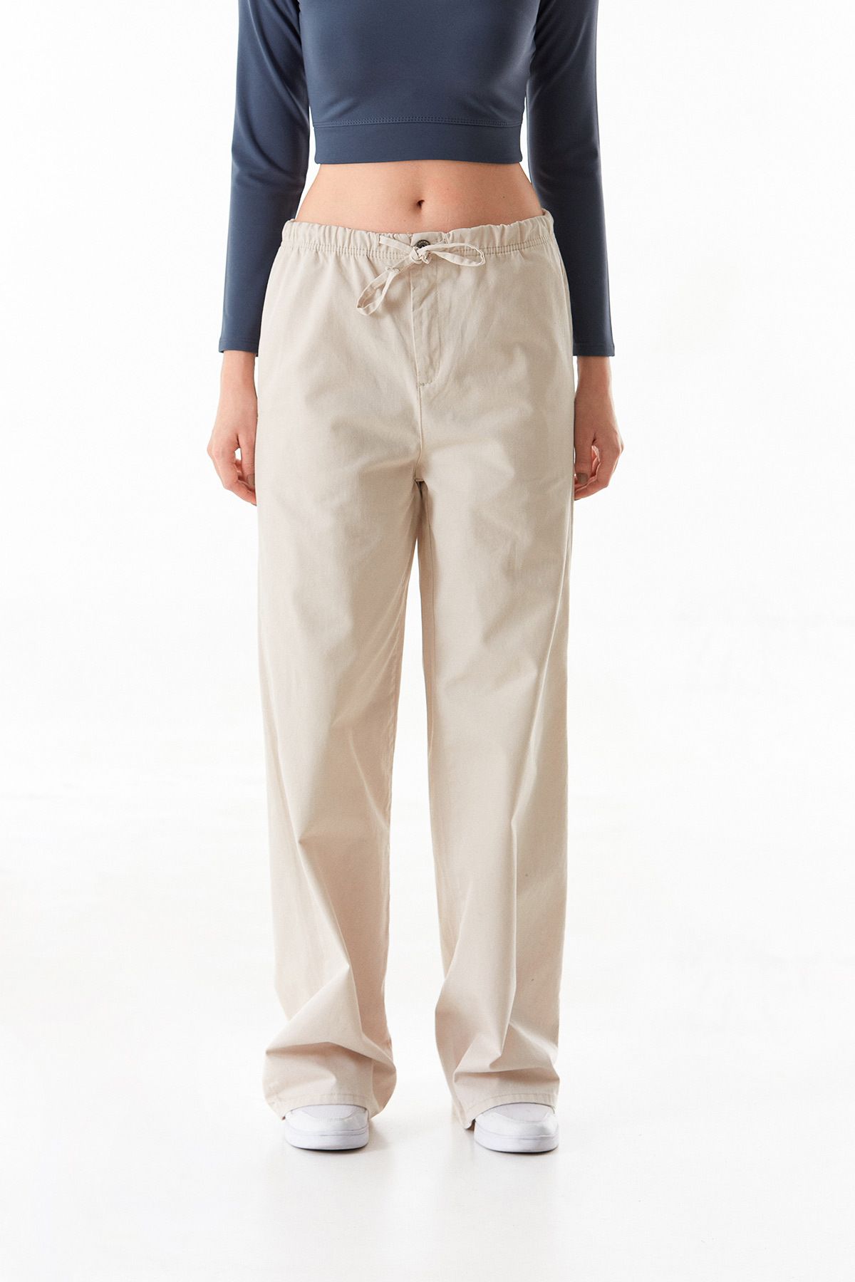 Fulla Moda-Pants - Beige - High Waist 8