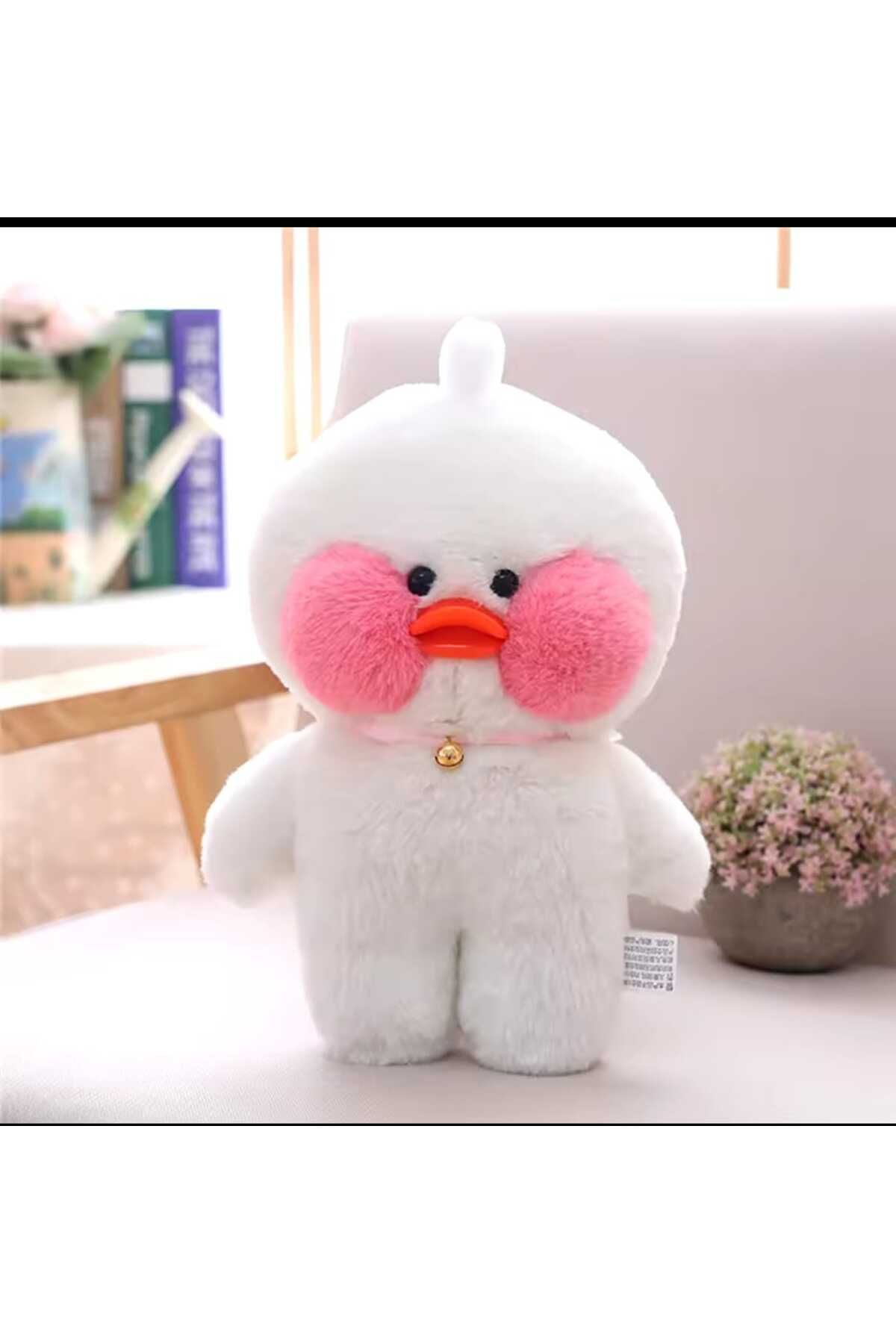 Toyhouse-Tohouse Kawai White Lalafanfan Plush Duck 30 cm See through Image Shipped with Accessories 6