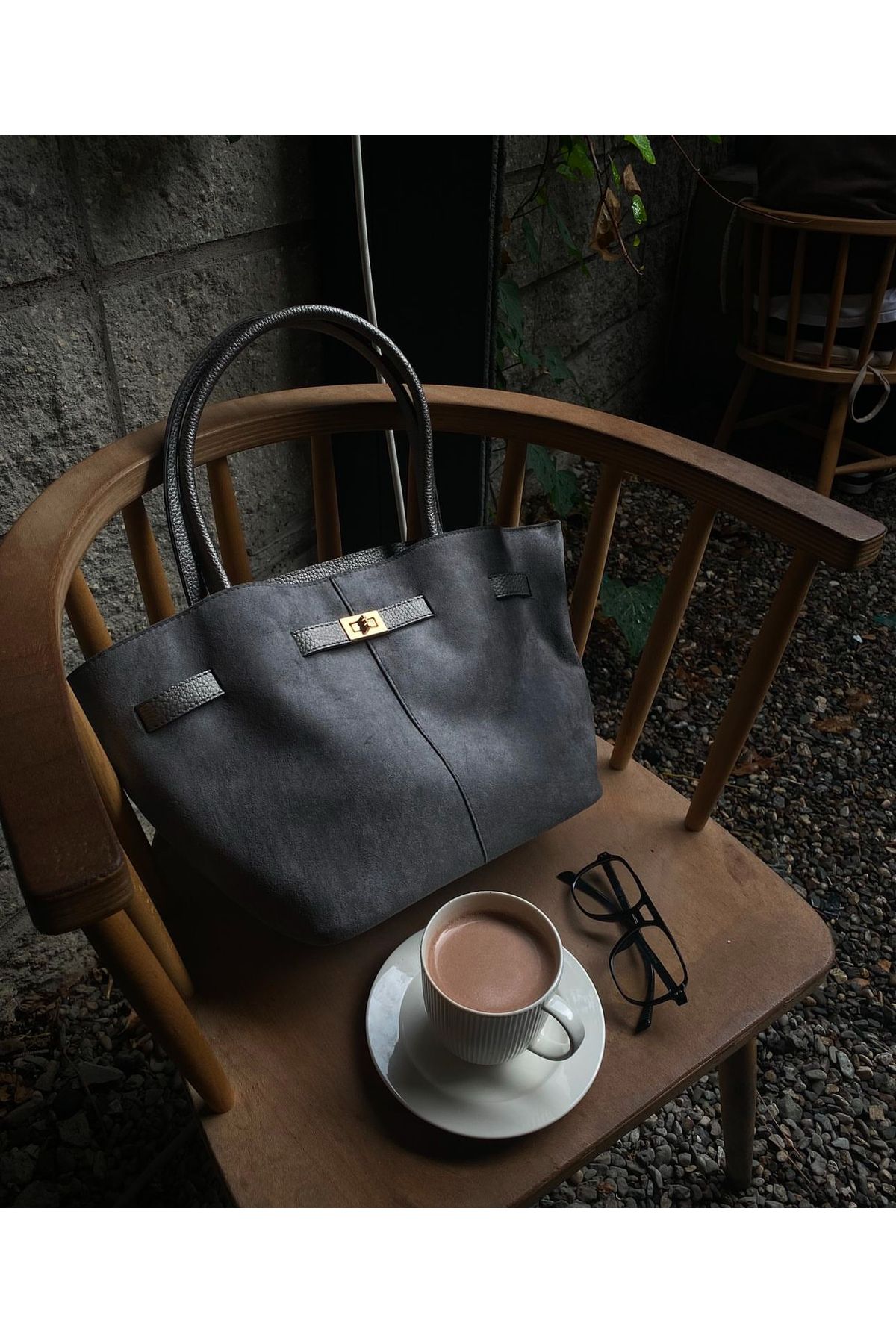 tanerium-Handbag - Gray - Plain 2