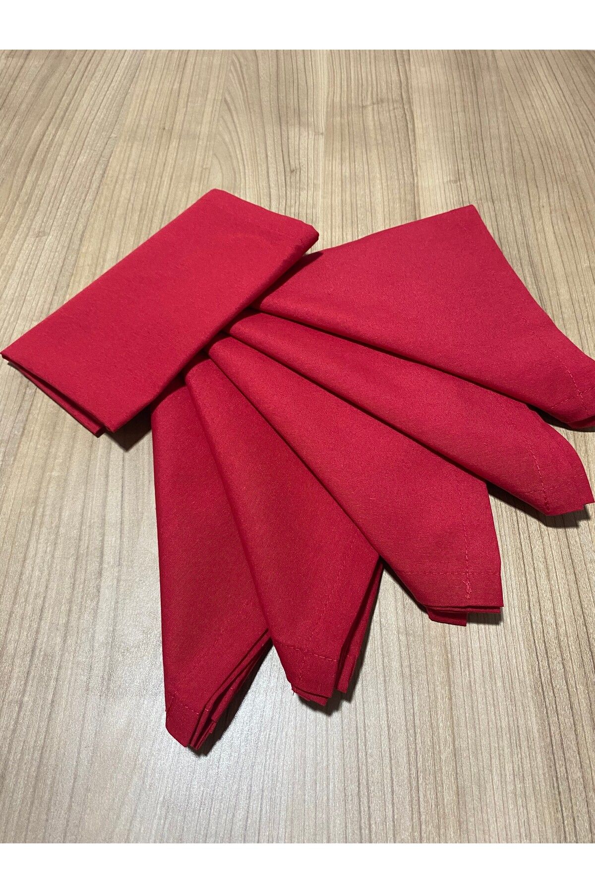 LILYUM-New Year's Concept - Red Cotton Polyester, Custom Stitched Napkin, American Serving Set of 4 1