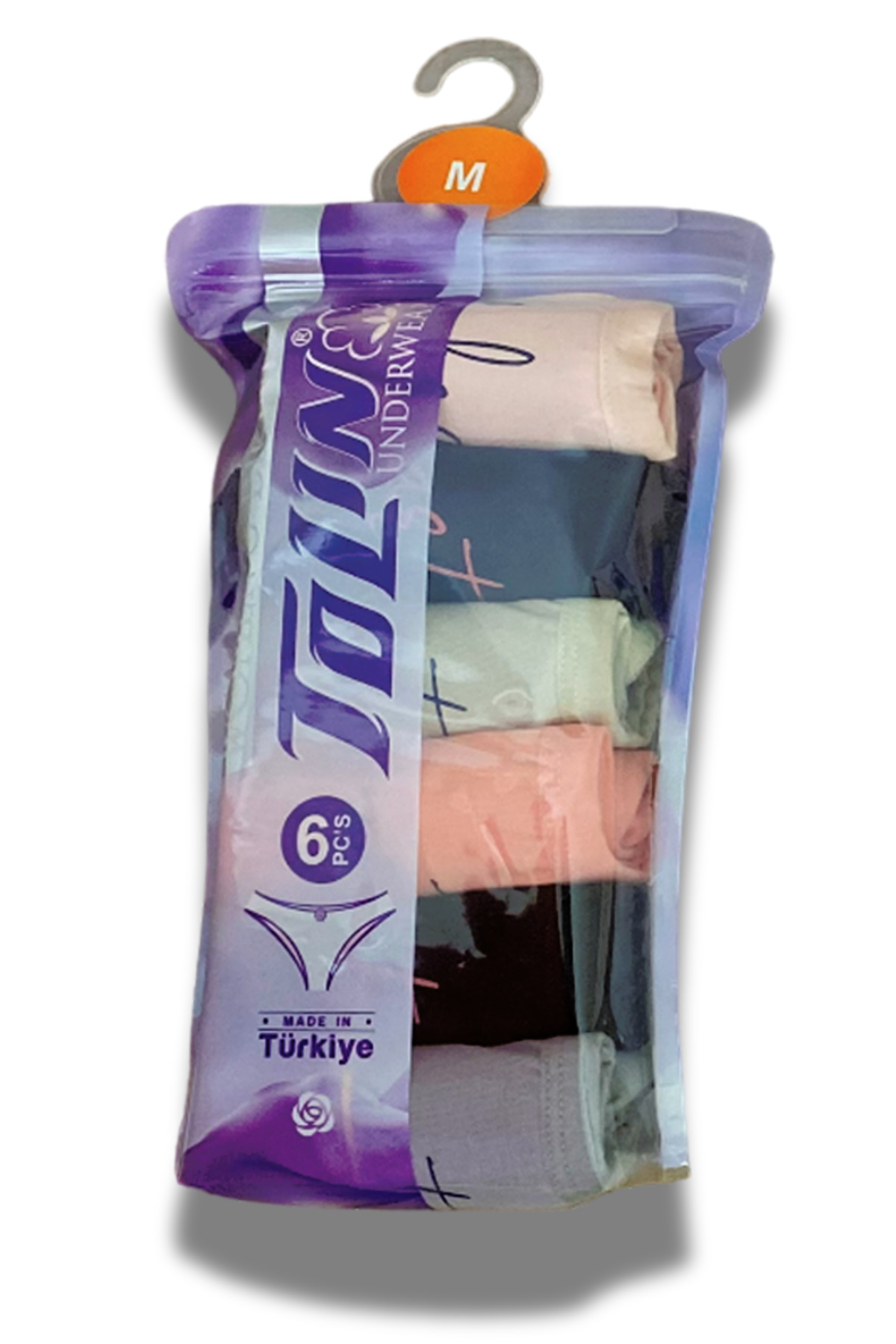 TOLIN-Set de 6 chiloți din bumbac și lycra pentru femei - imprimați 2246170 3