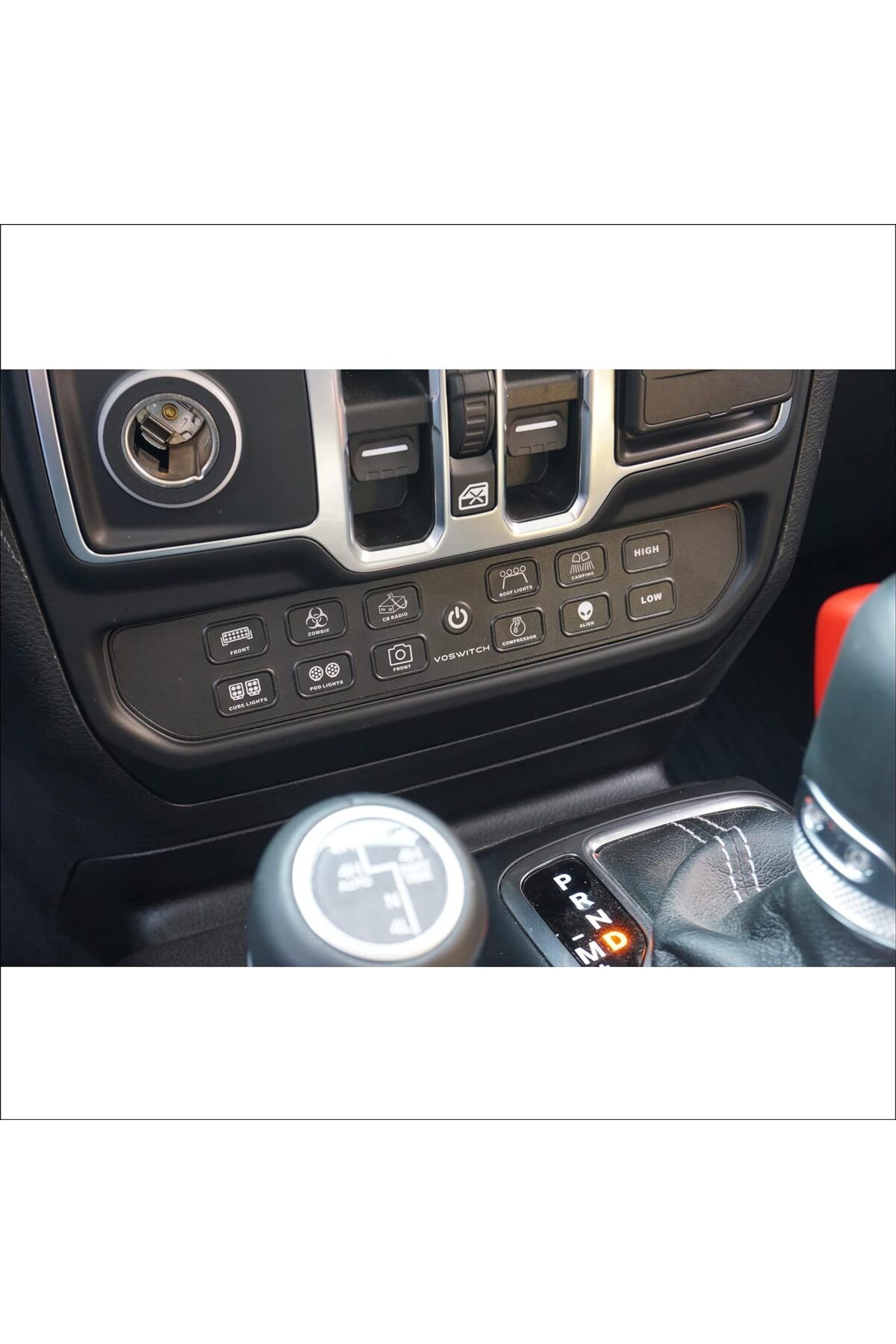 Voswitch-12 Switch Programmable Lower Dash Switch Panel, Jeep Wrangler JL & Gladiator JT 18-24 1