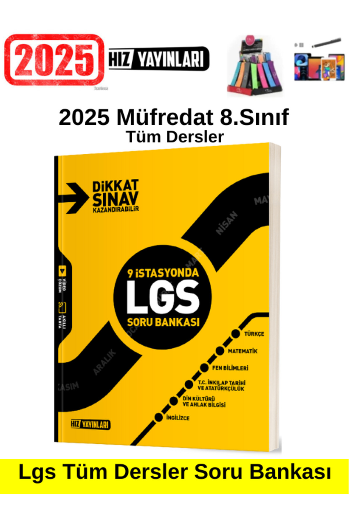 Hız Yayınları 2025 8.Sınıf Lgs Hazırlık Tüm Dersler 9 İstasyonda