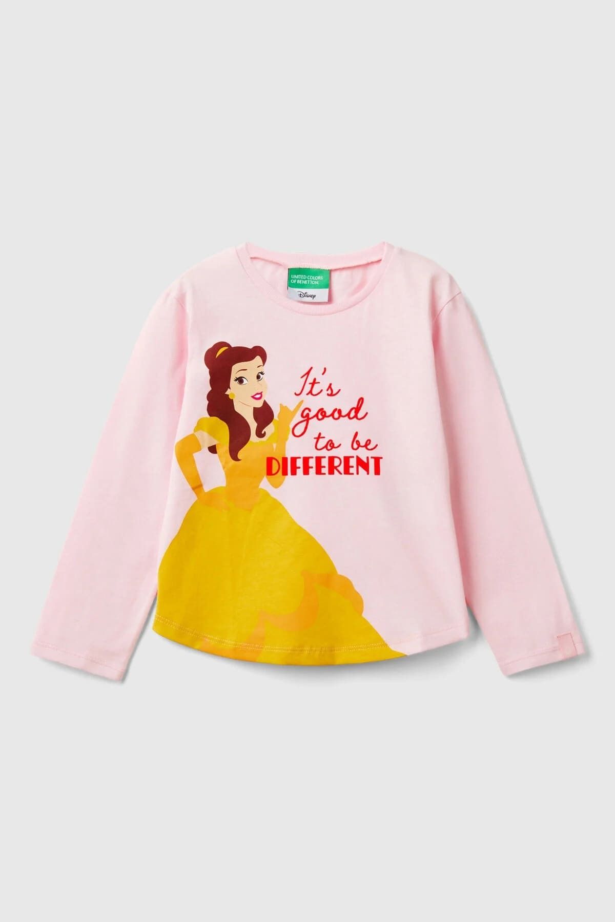 Benetton-Baby Girl Long Sleeve T-Shirt - Light Pink 1