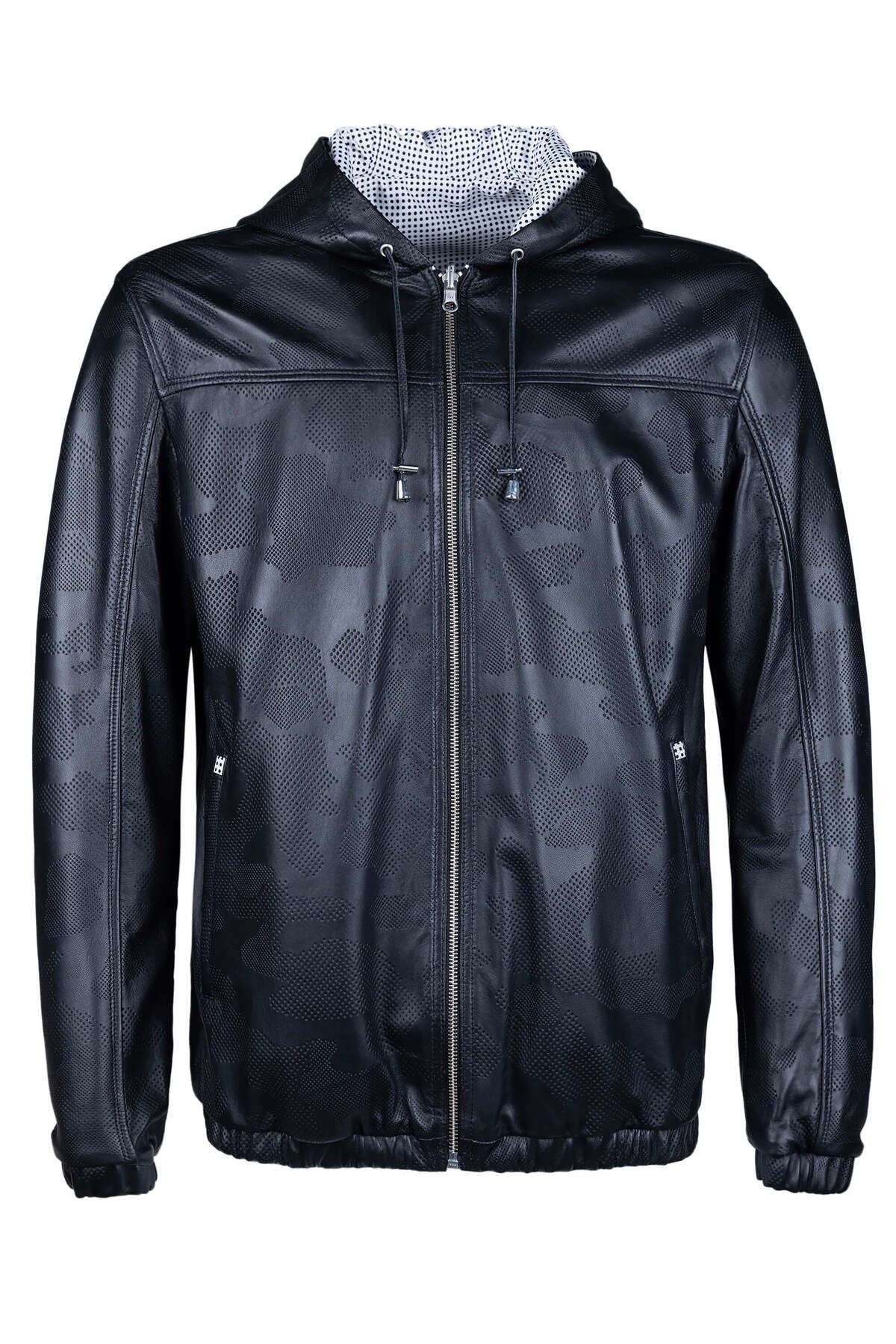 Tamer Tanca-Men's Genuine Leather Black Leather Coat 1