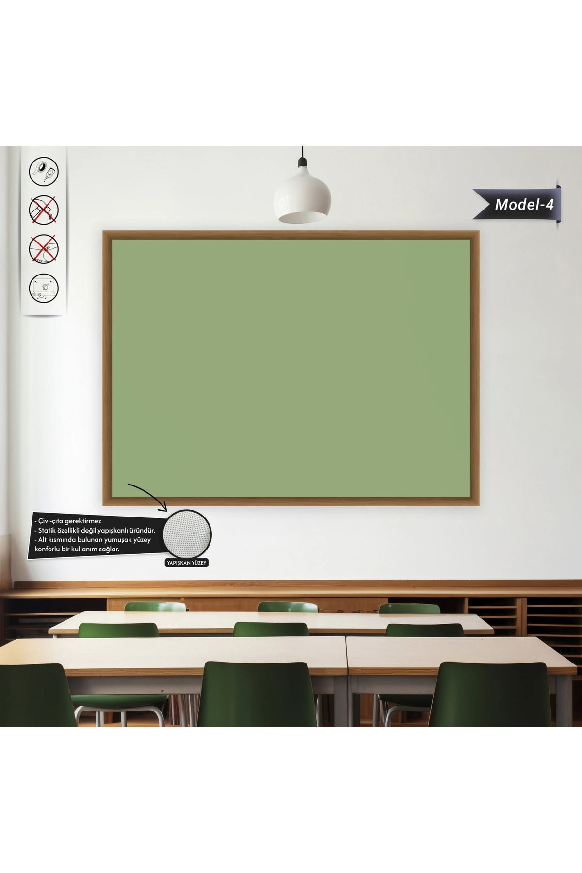 ZERO LAND Yapışkanlı Renkli Profesyonel Tahta ( Model -4) 100 CM X 150 CM FLKRY