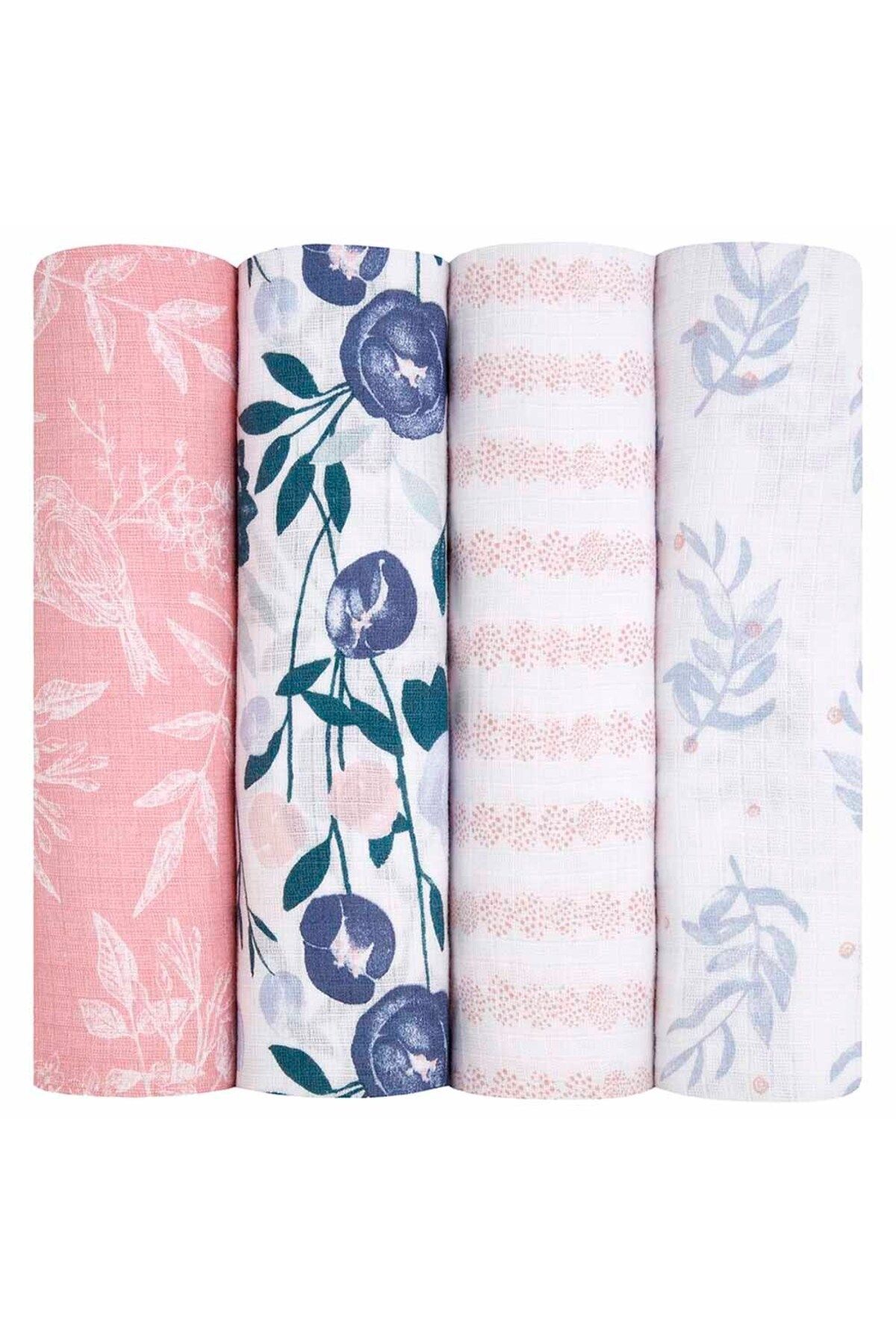 Aden Anais-Aden + Anais - Muslin Swaddle Blanket - Pack of 4 - Flowers Bloom 2