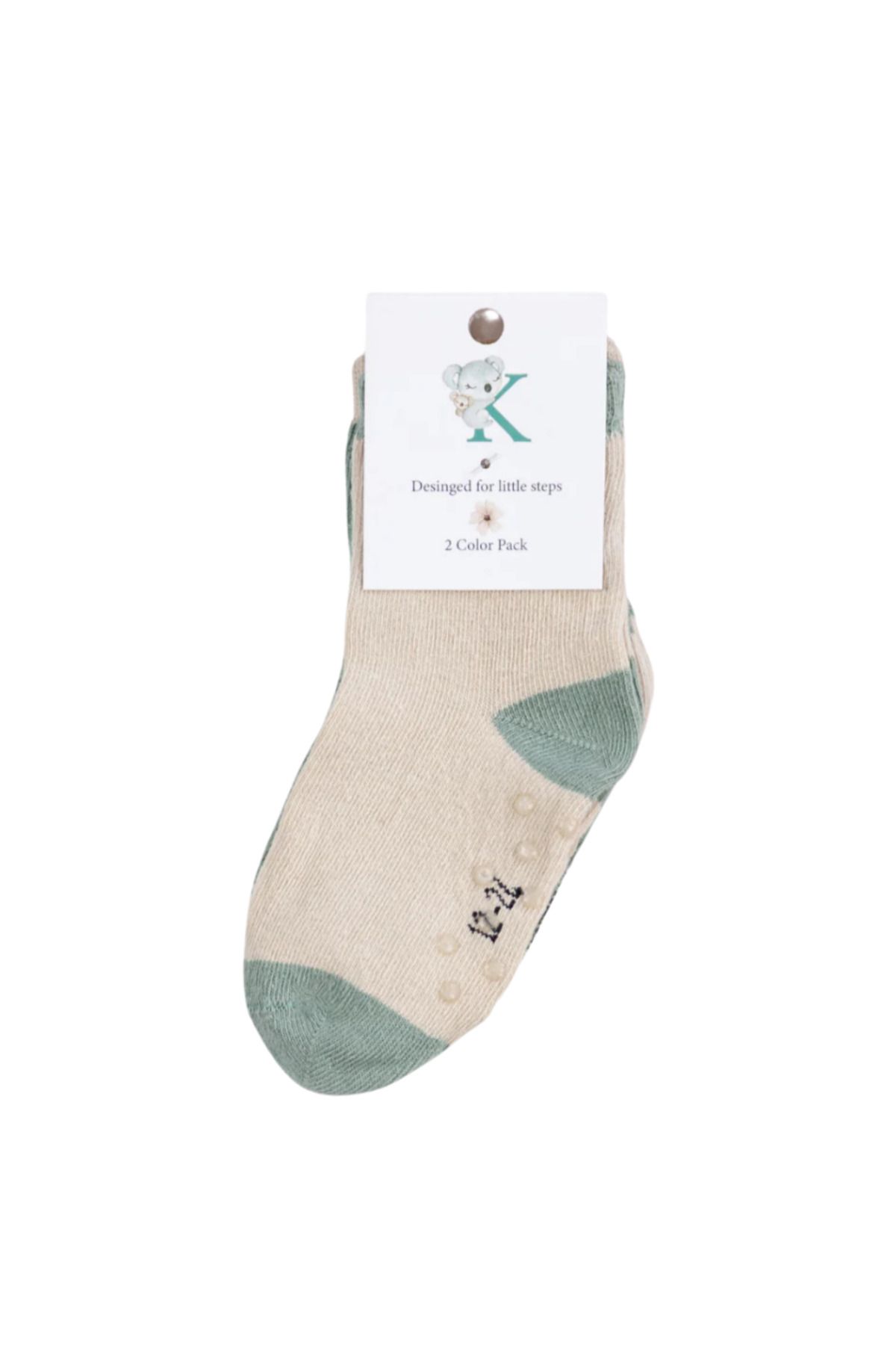 KidZee-Sage Organic Baby Socks Set of 2 2