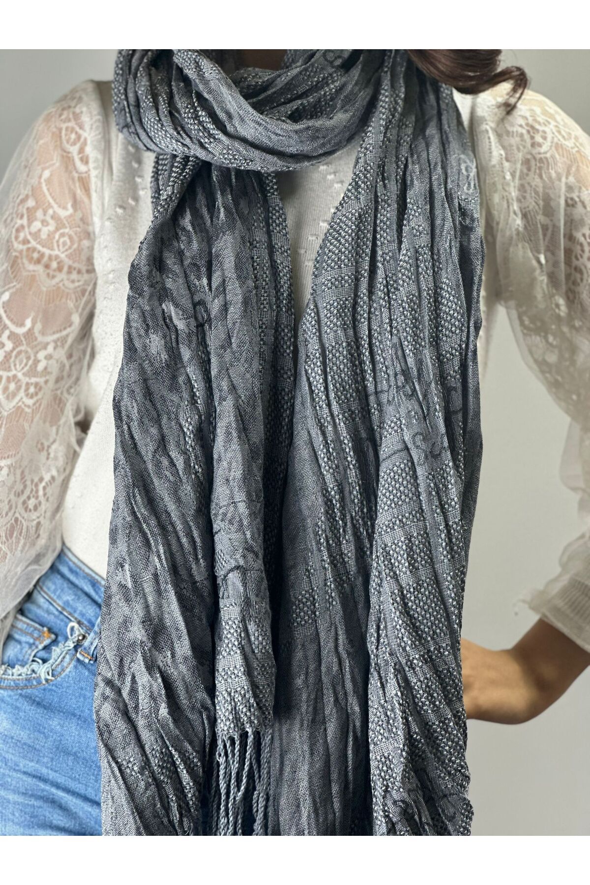 Gönülden Tasarım-Shawl - Gray 2