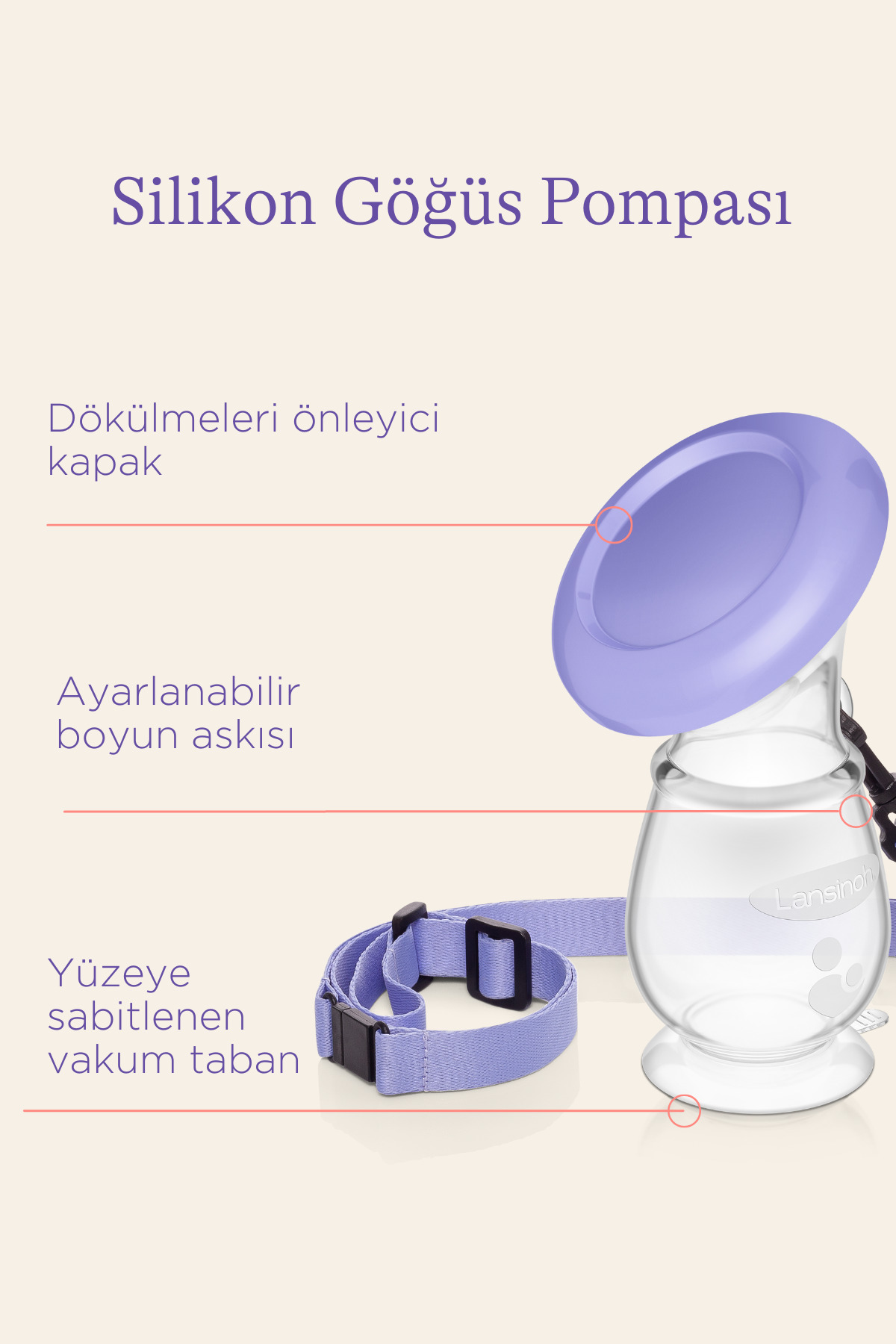 LANSINOH Silikon Göğüs Pompası fotoğrafı 5 (önizleme)