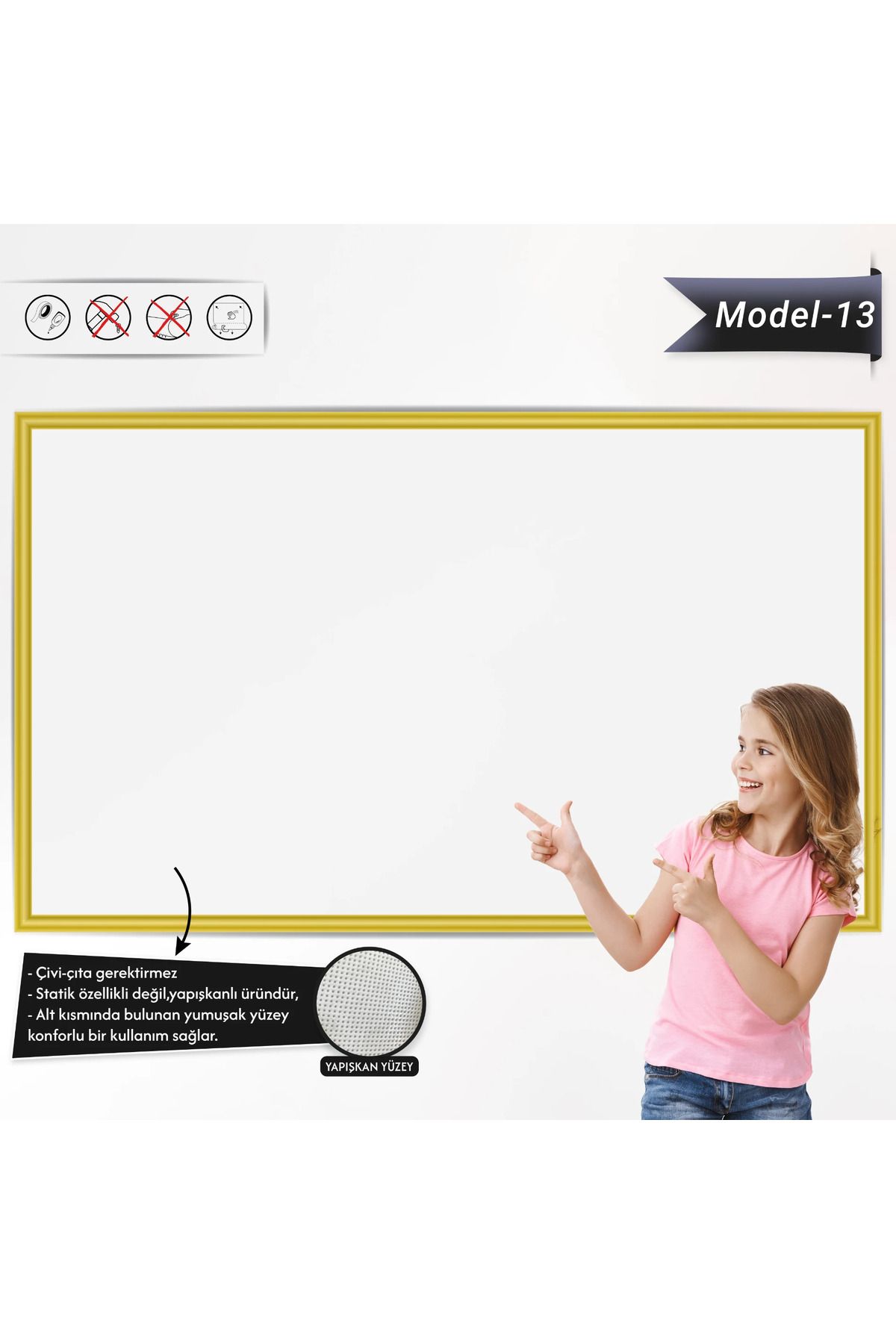 ZERO LAND Yapışkanlı Renkli Profesyonel Tahta ( Model -13) 100 CM X 150 CM FLKRY