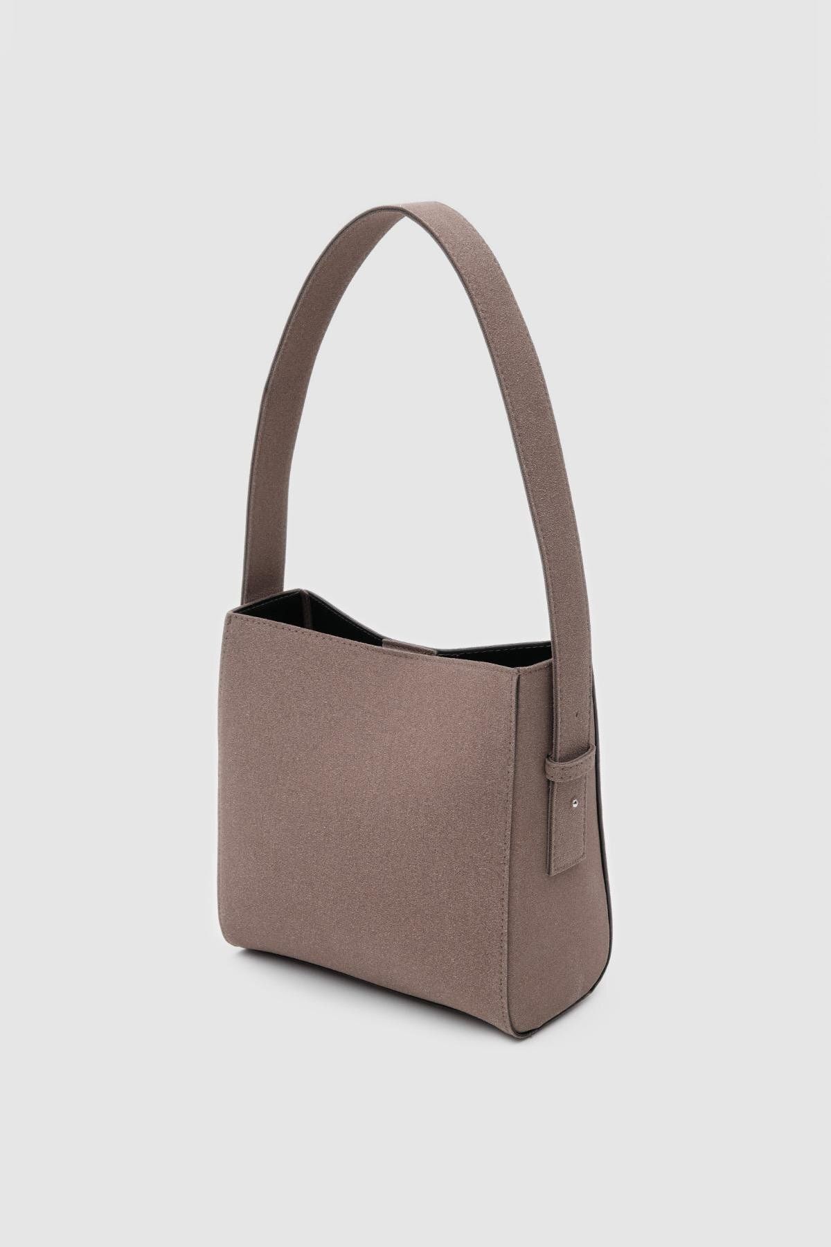 Shule Bags-Ola Suede Brown Shoulder Bag 3