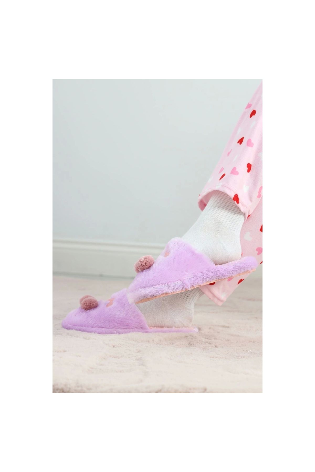 xpetrana-Lilac Plush House Slippers - Winta 20188.0264 4