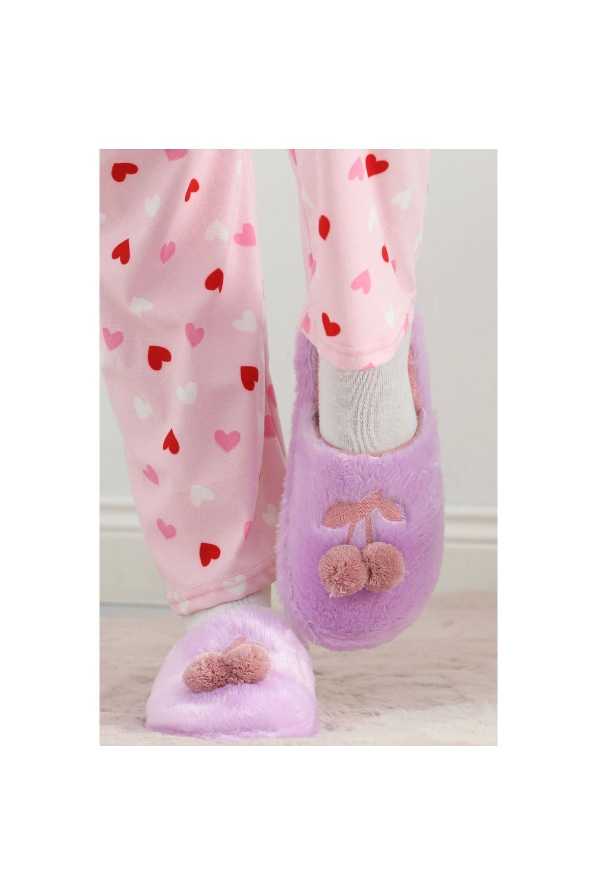 xpetrana-Lilac Plush House Slippers - Winta 20188.0264 3