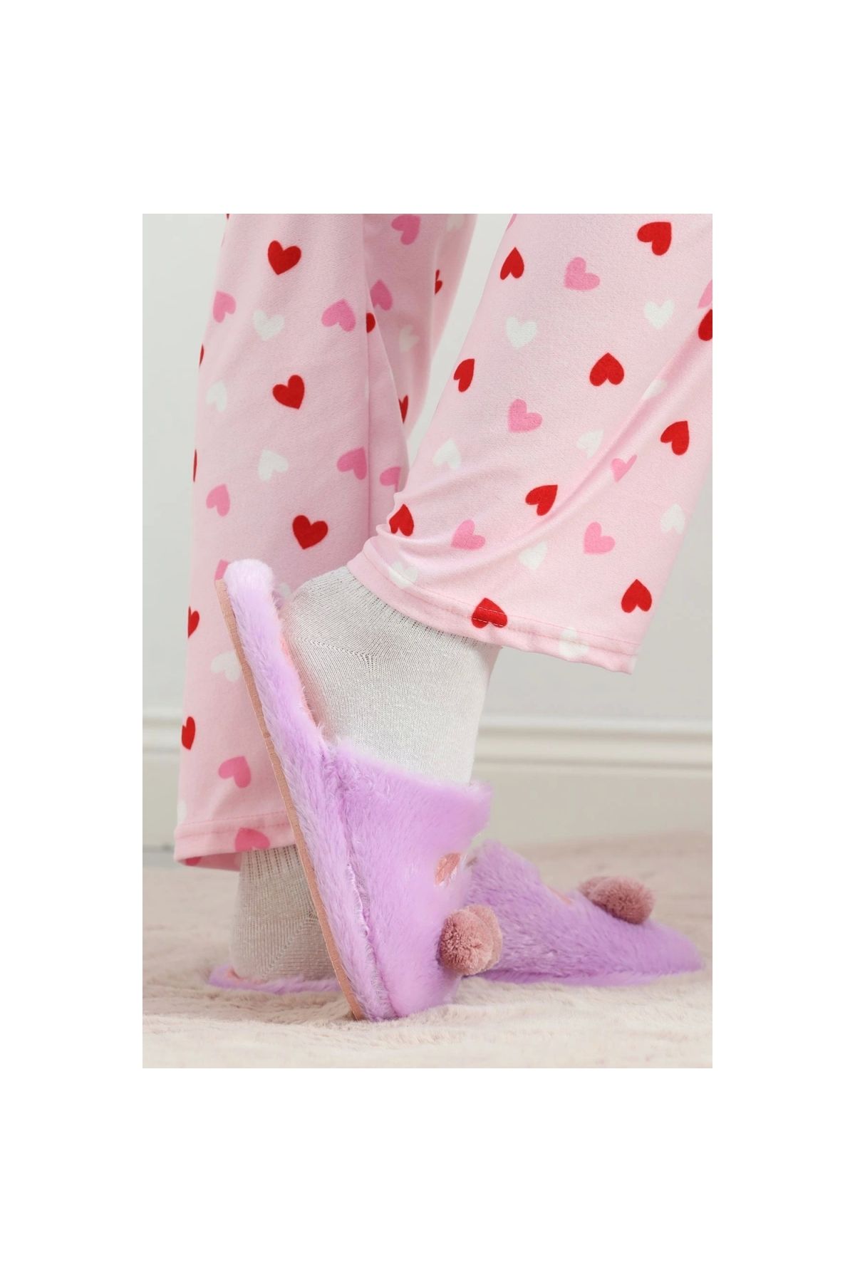 xpetrana-Lilac Plush House Slippers - Winta 20188.0264 5