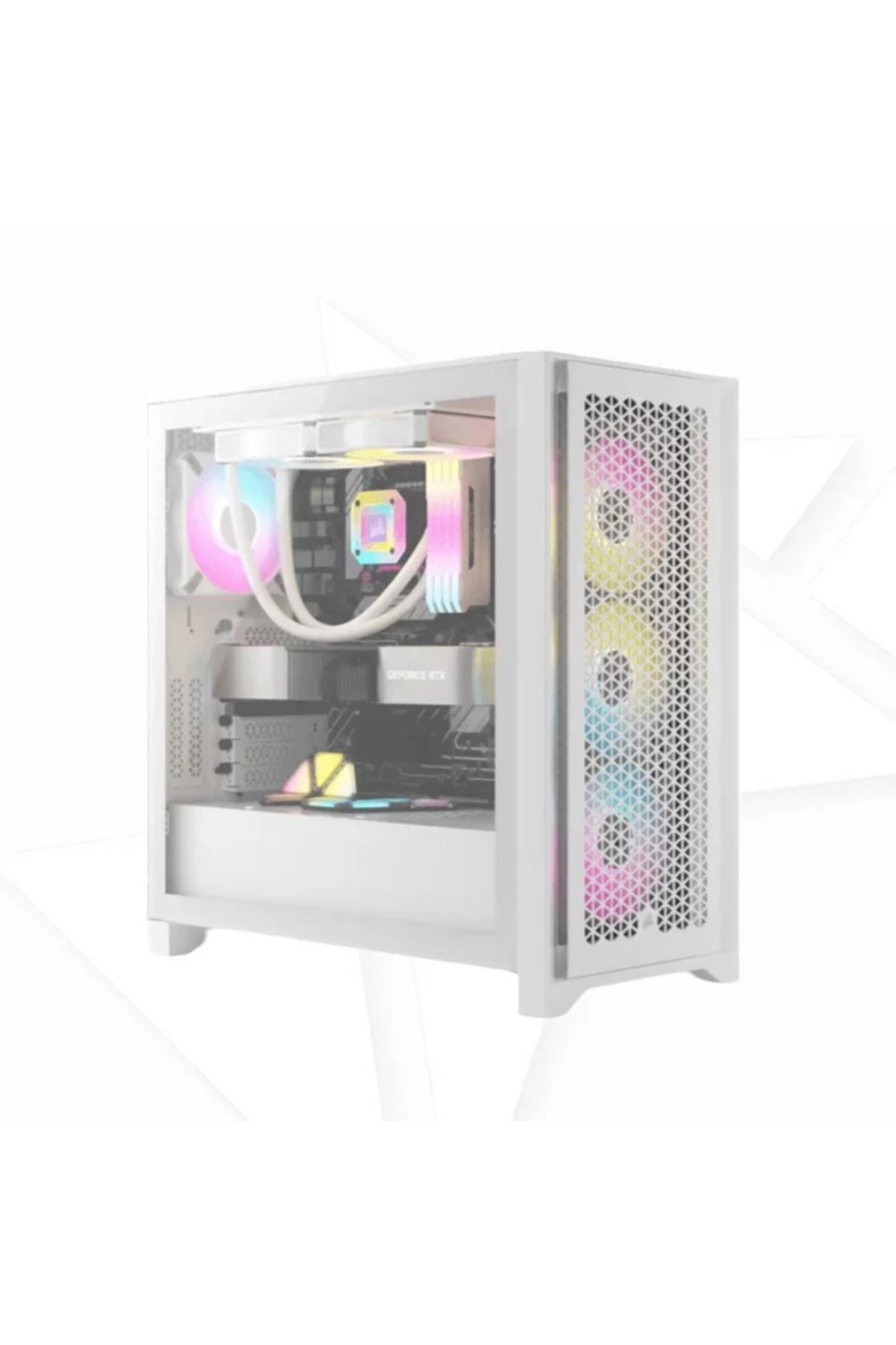 Corsair-iCUE 4000D RGB AIRFLOW Mid-Tower Case White 2