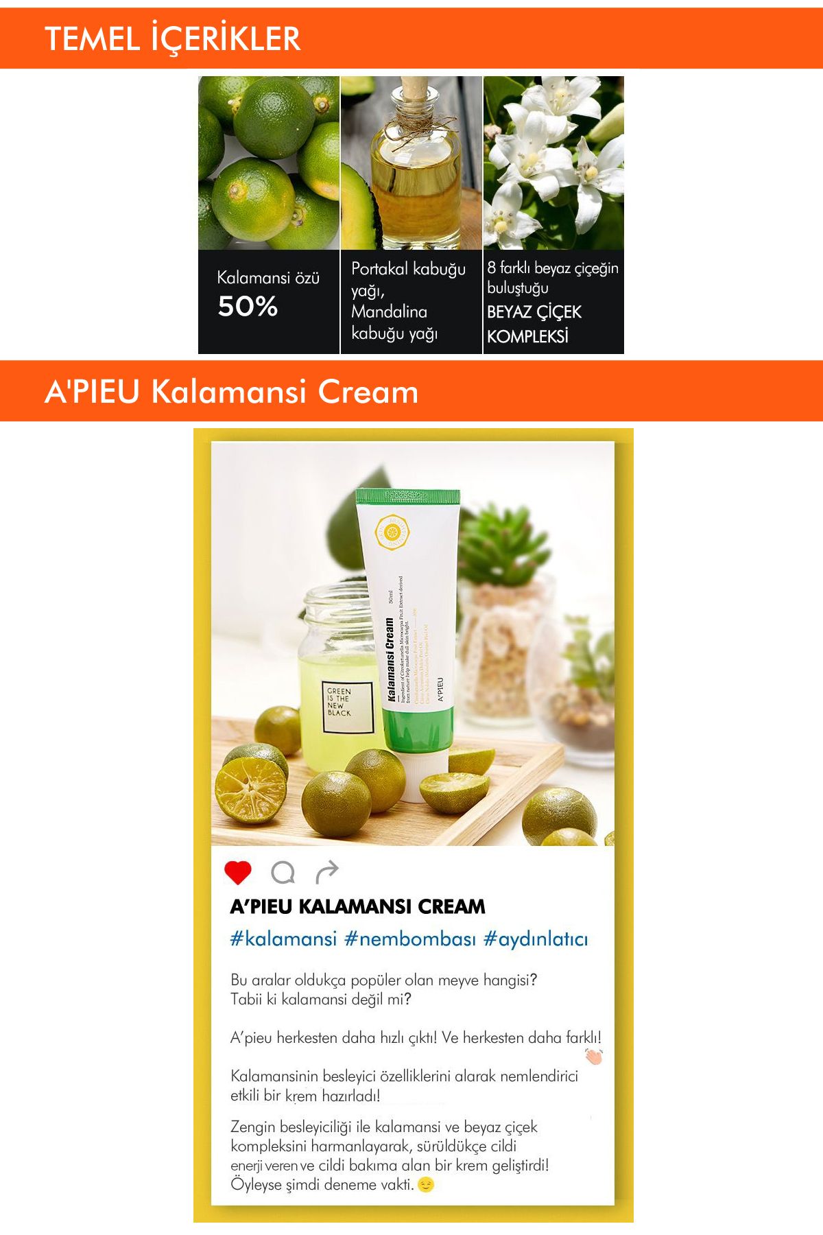 کرم مرطوب کننده و روشن کننده Kalamansi Cream حاوی عصاره لیمو فیلیپینی 50 میل میشا Missha