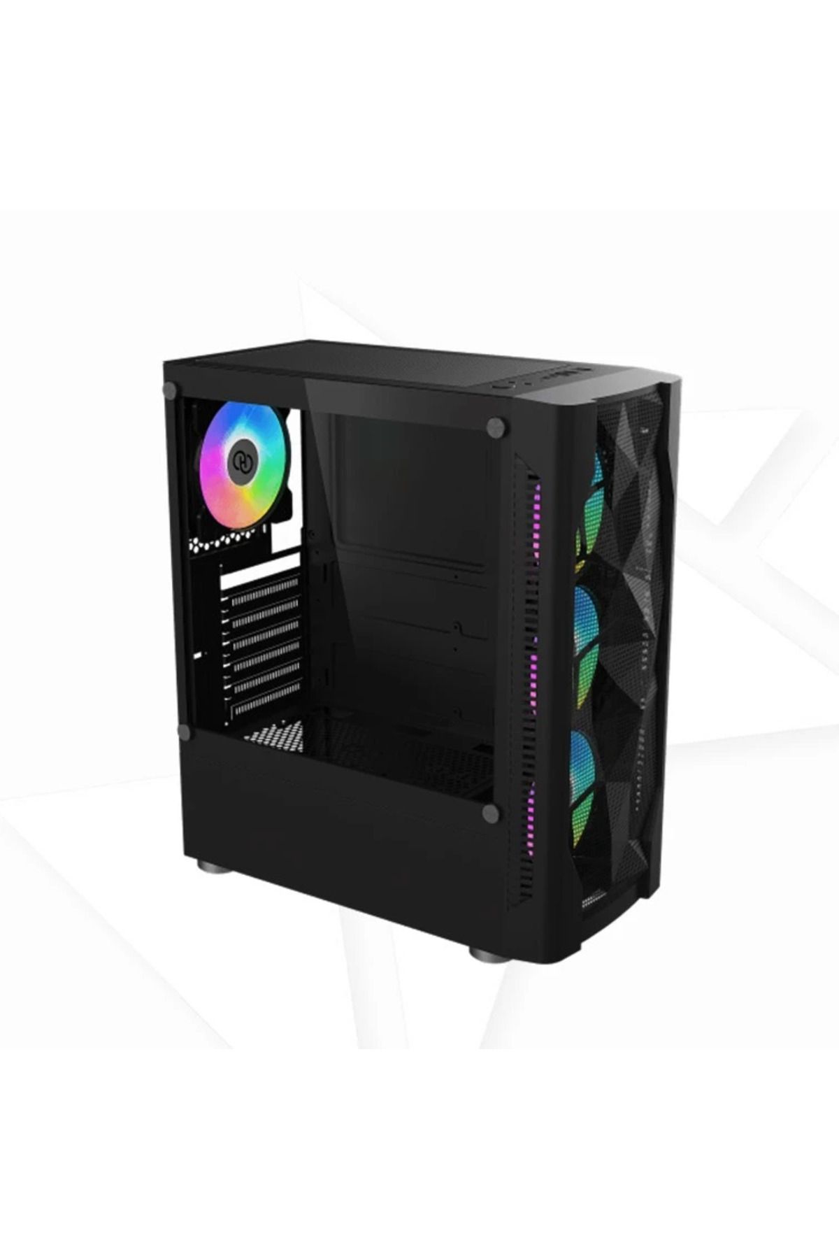 HighEnd-High End PRESUS ATX 4 ARGB Fan Case Black 4