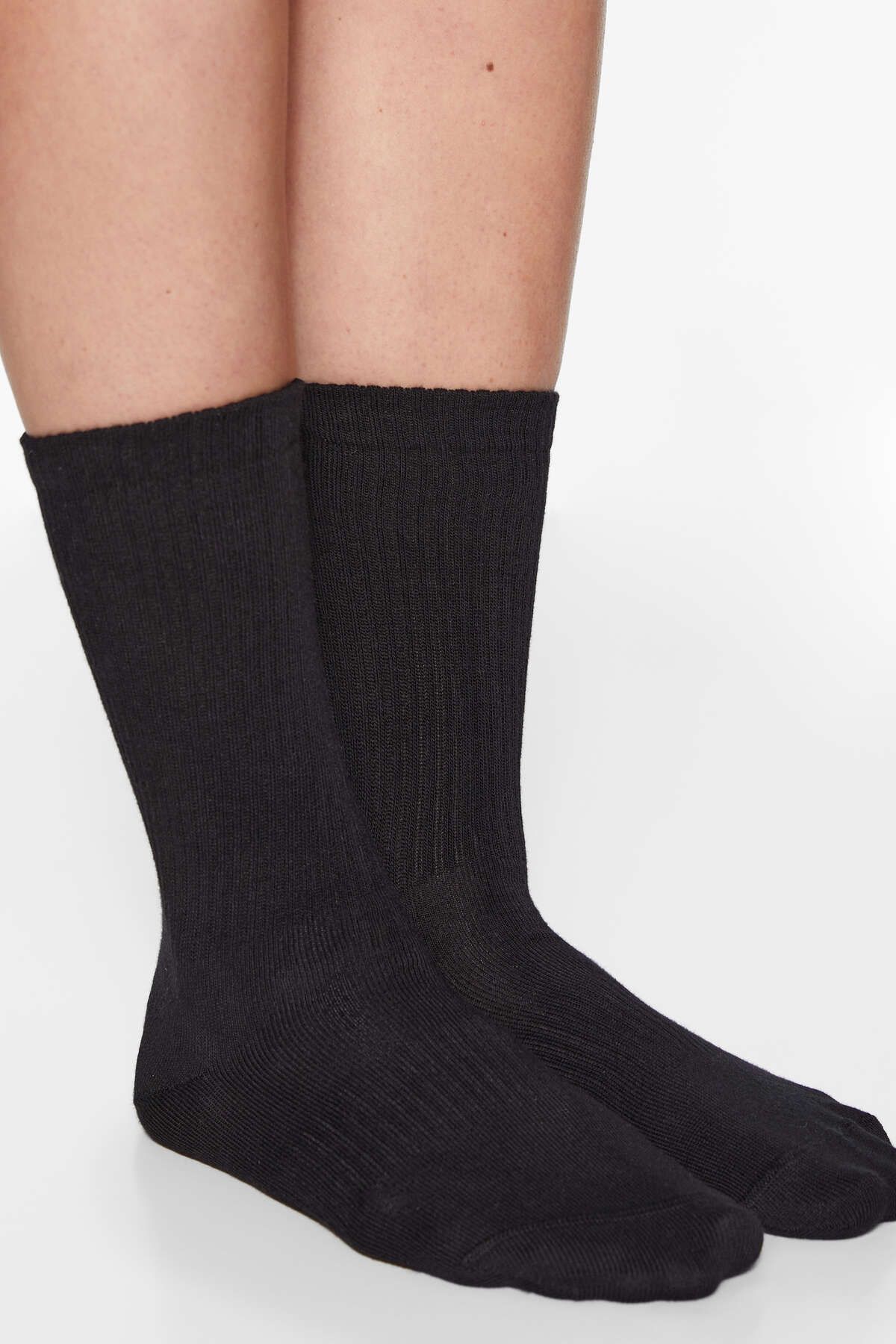 Oysho-3 pairs of cotton blend classic sports socks 4