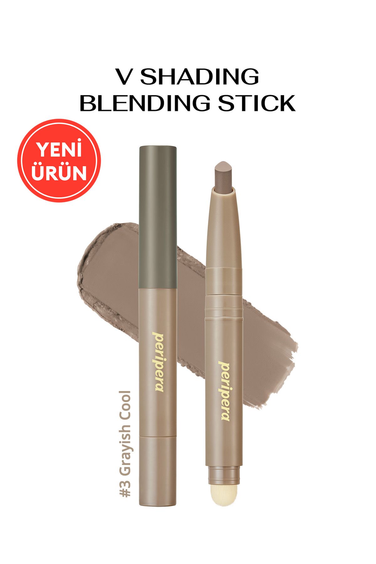 استیک کانتور دو طرفه عملی PERIPERA PERIPERA V Shading Blending Stick (003 Grayish Cool)