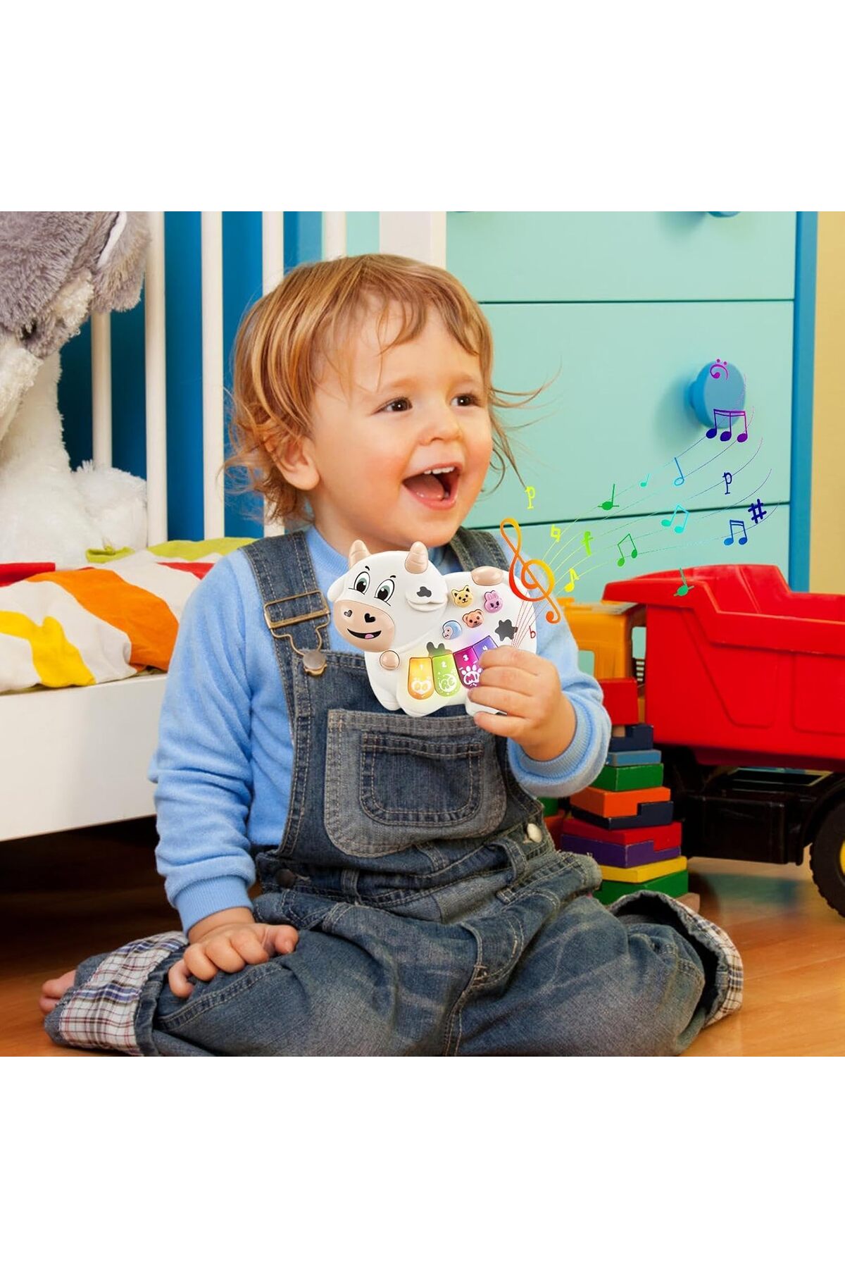 YILDIRIM OYUNCAK Sesli Işıklı Müzikli İnekli Bebek Piyanosu - Müzikli Işıklı Bebek Piano Eğitici fotoğrafı 5 (önizleme)