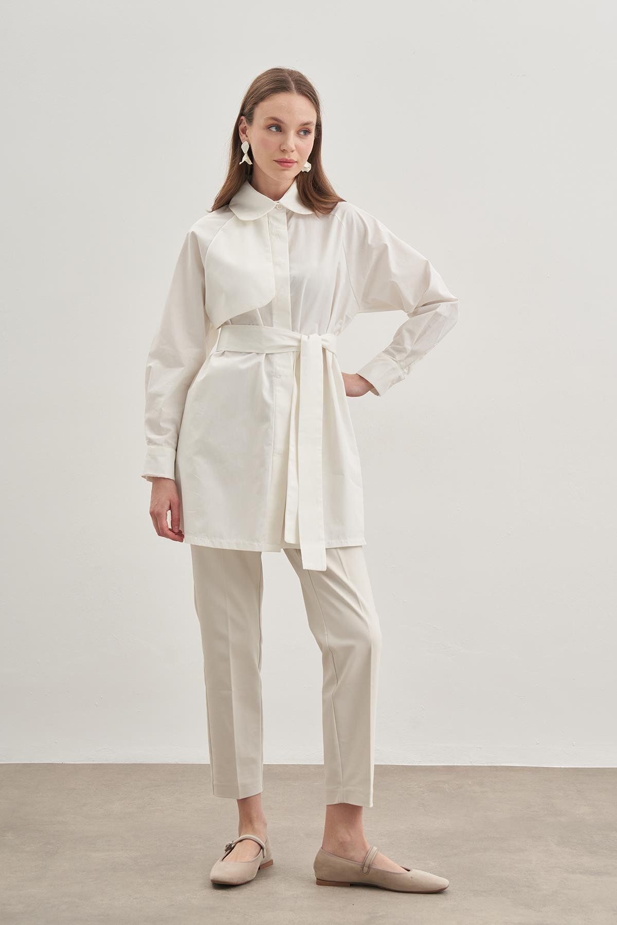 Fahhar-Ecru Trench Shirt 4