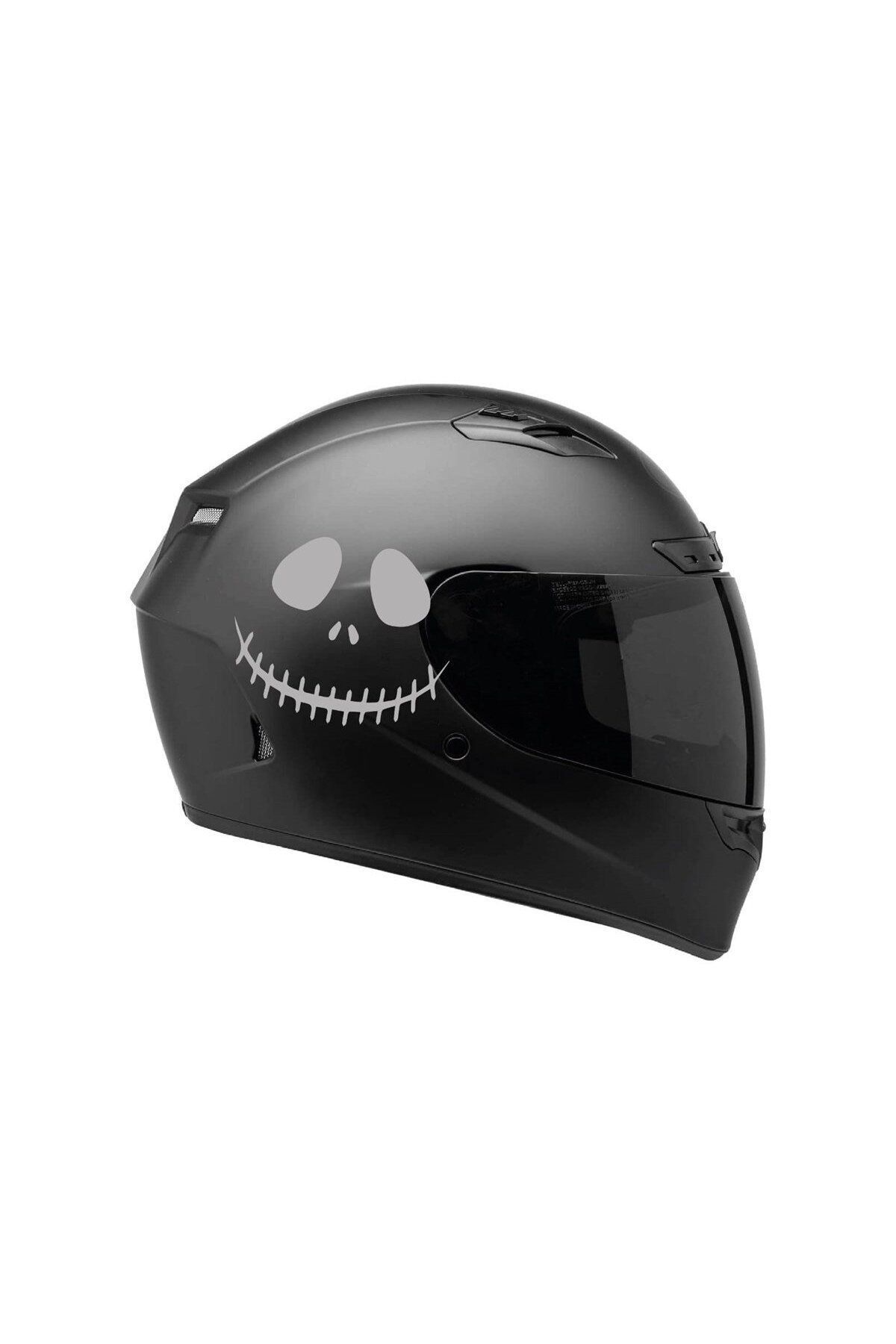 MLH STORE Tek Renk Soytarı (Clown Helmet Stickers) Kask Sticker Etiket Modeli