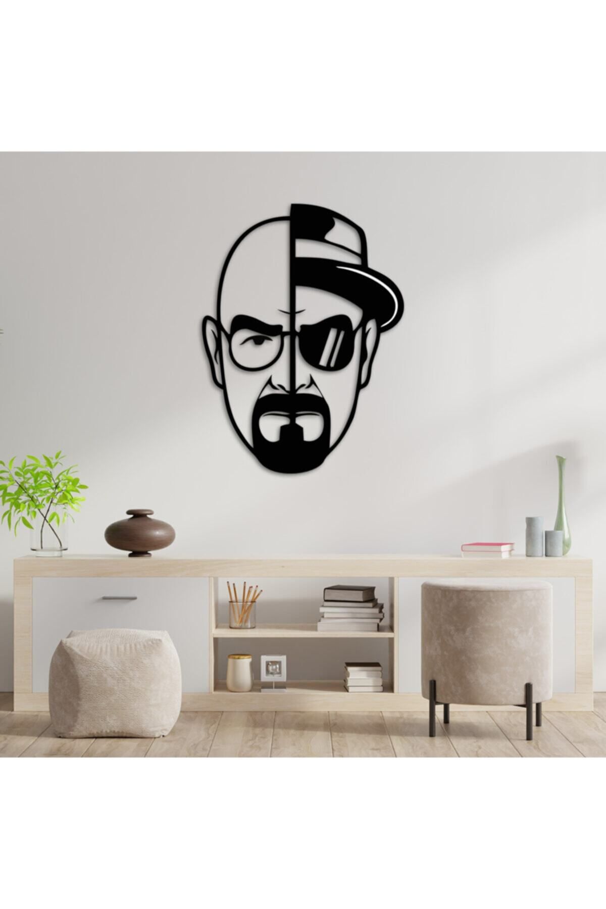 MLH STORE Walter White Forex Duvar Dekoru, Duvar Dekorasyon Breaking Bad Siyah 50cmx37cm