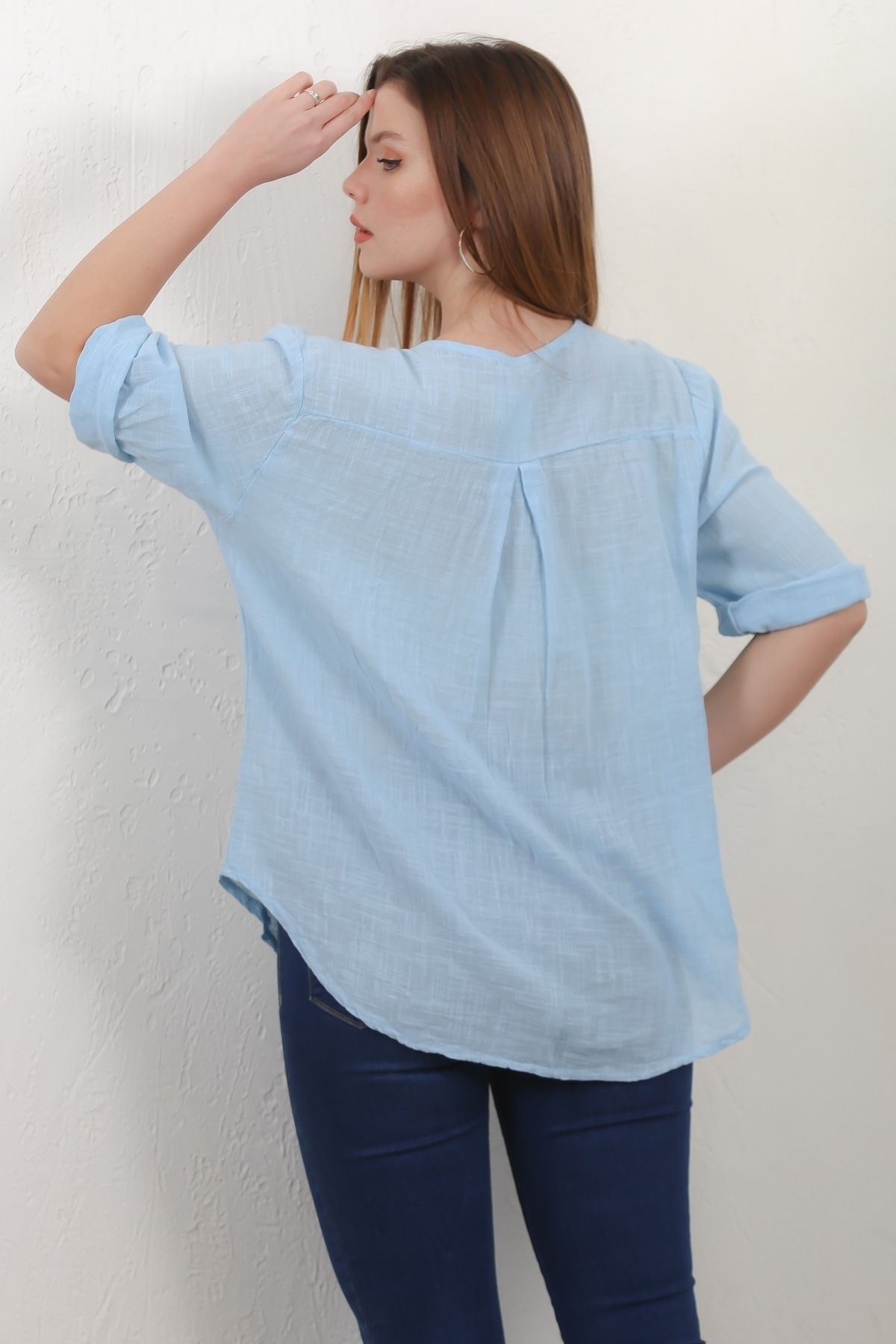 Chiccy-Blouse - Blue - Regular fit 8