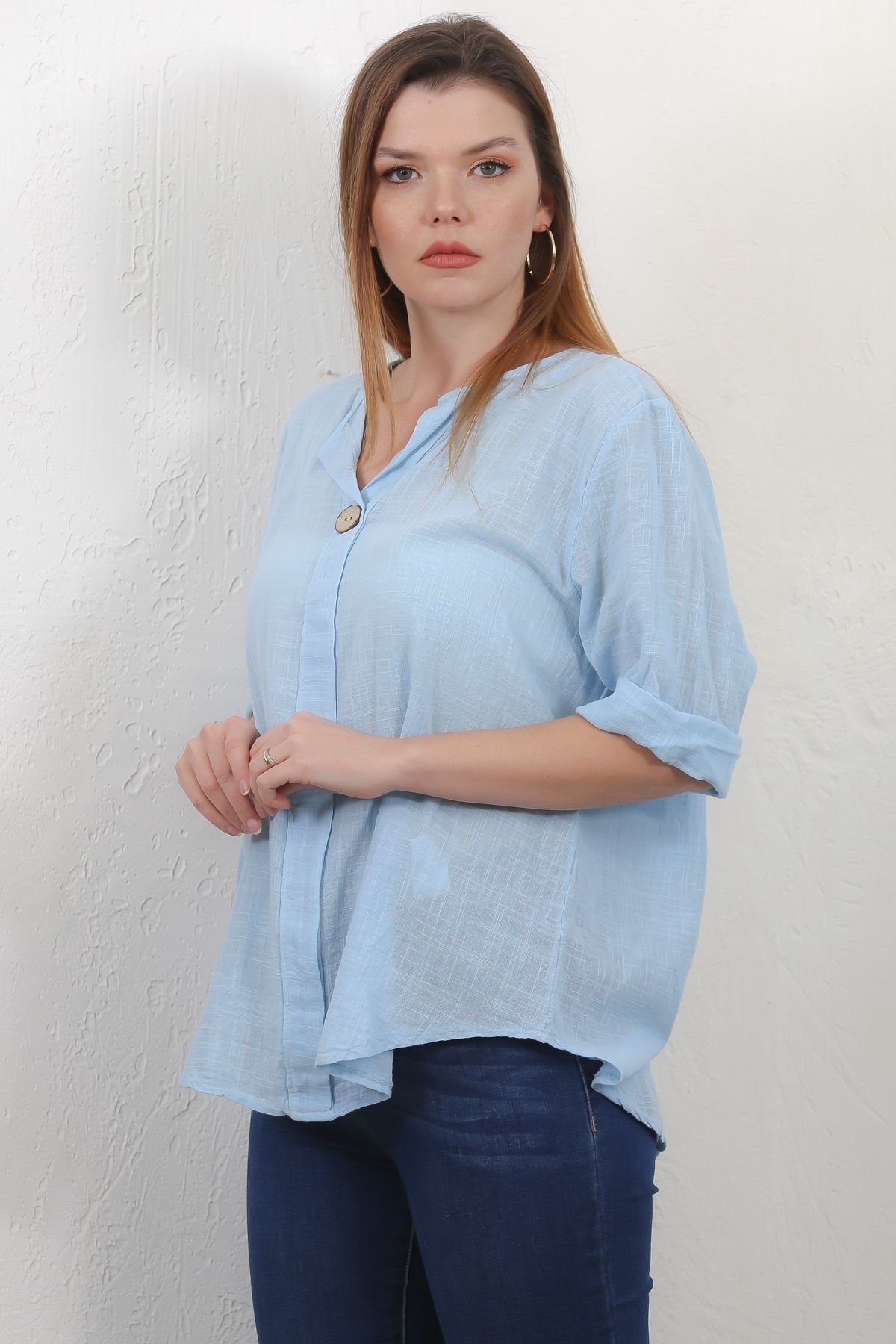 Chiccy-Blouse - Blue - Regular fit 4