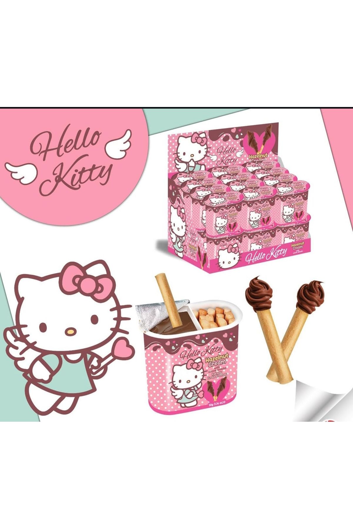 Hello Kitty Grissinili Kakaolu Fındık Kreması 50 gr * 3 Adet