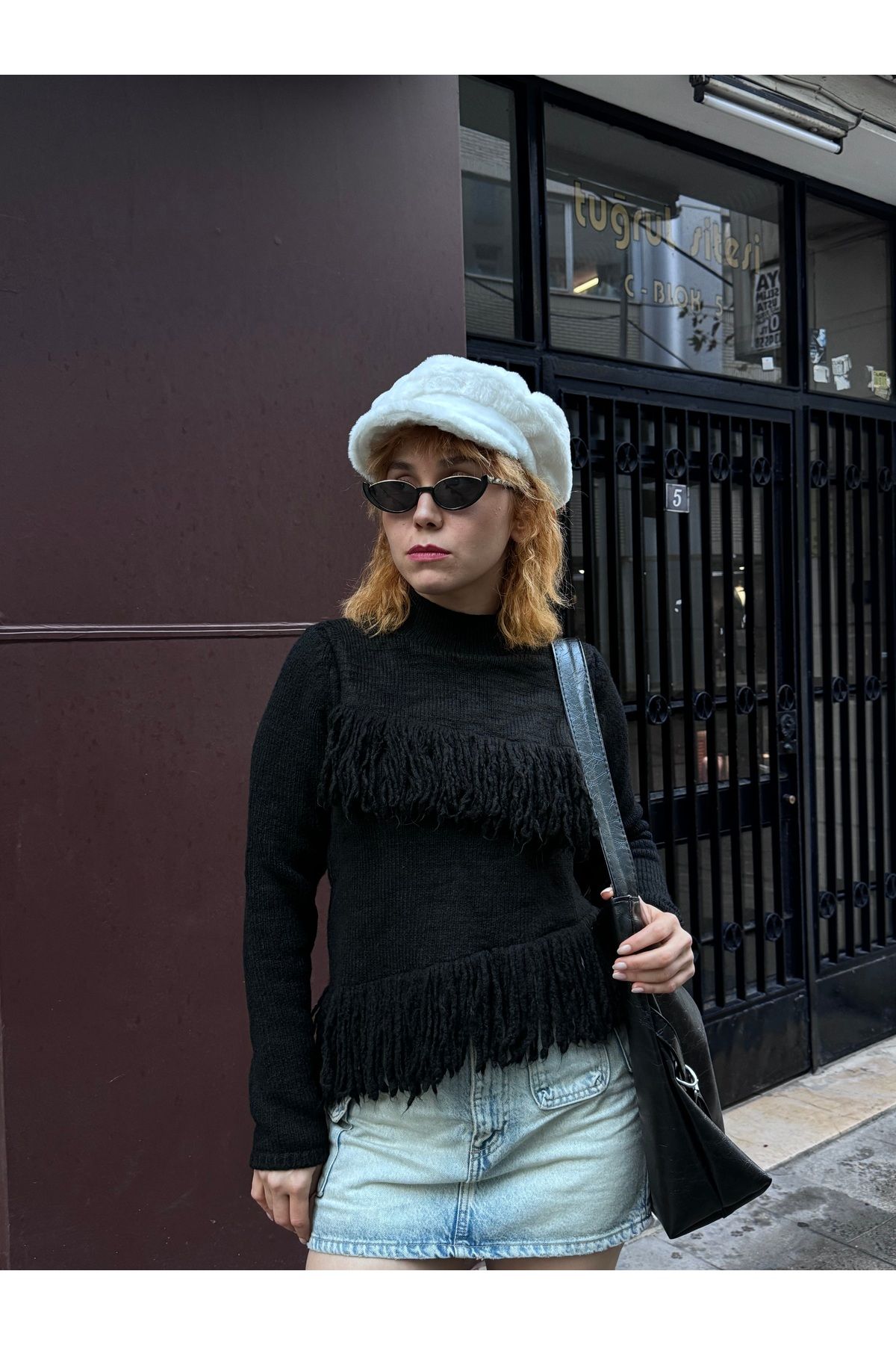 Bak'ap-Trend Viral Tassel Asymmetrical Knitwear Sweater 2